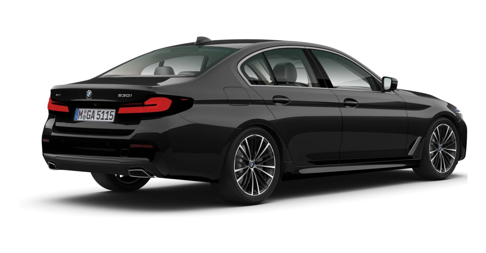 BMW BMW 5er in Schwarz von hinten BMW BMW 5er in Schwarz von hinten