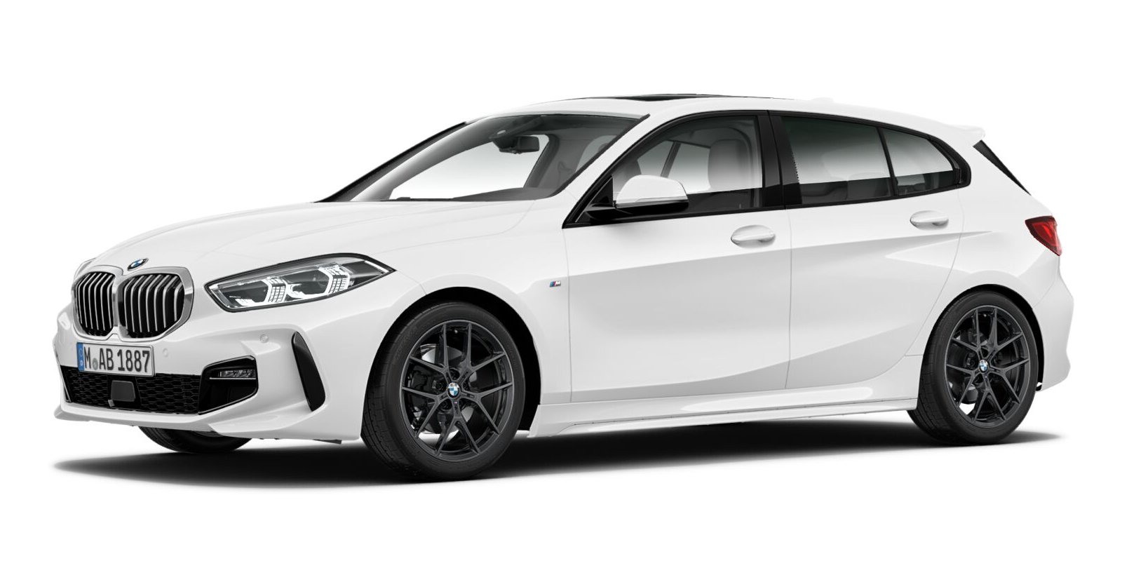 BMW BMW 1er in Weiß von vorne BMW BMW 1er in Weiß von vorne