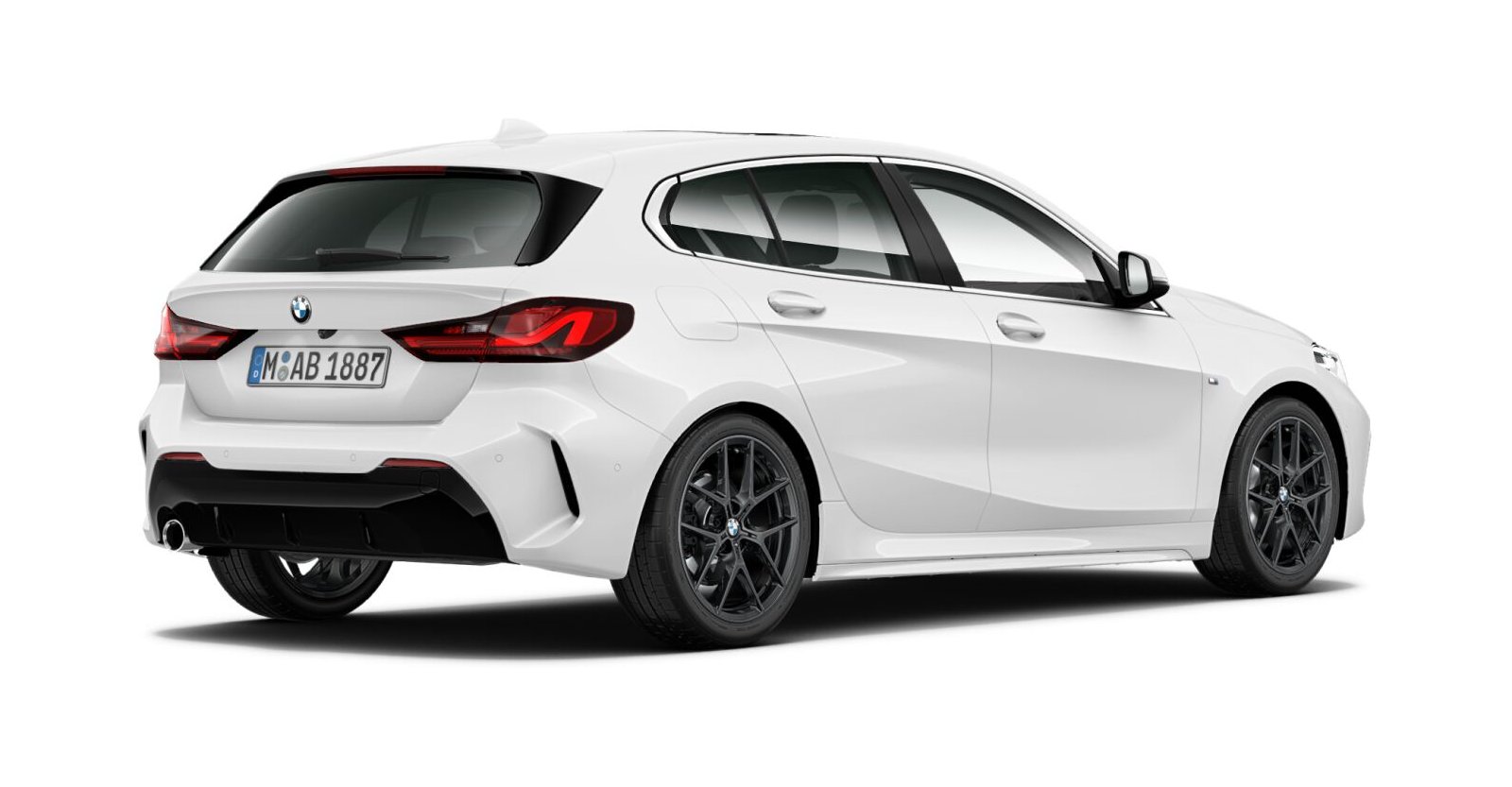 BMW BMW 1er in Weiß von hinten