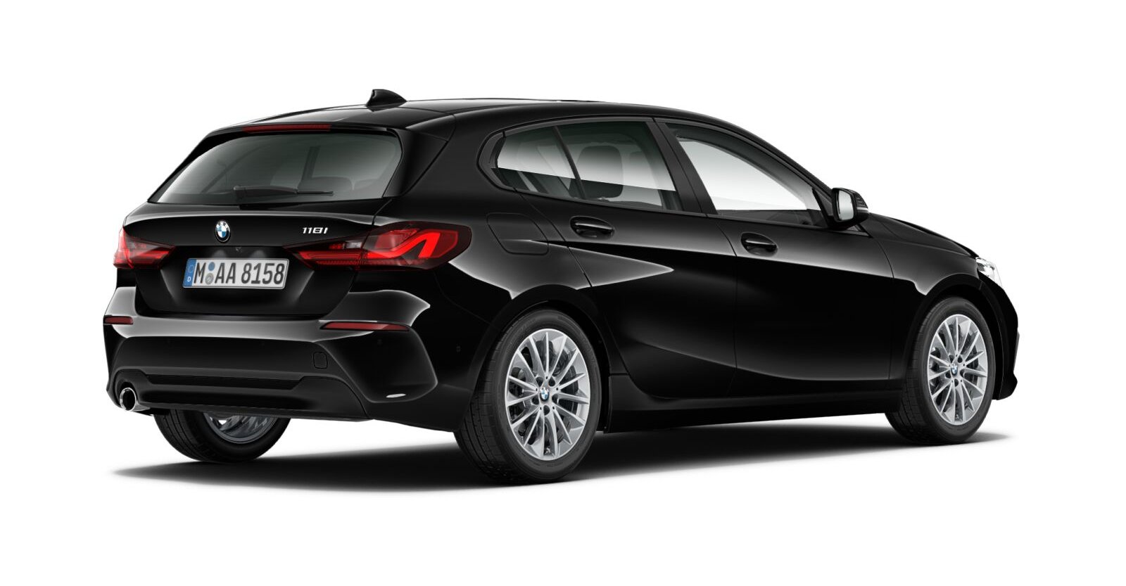 BMW BMW 1er in Schwarz von hinten BMW BMW 1er in Schwarz von hinten