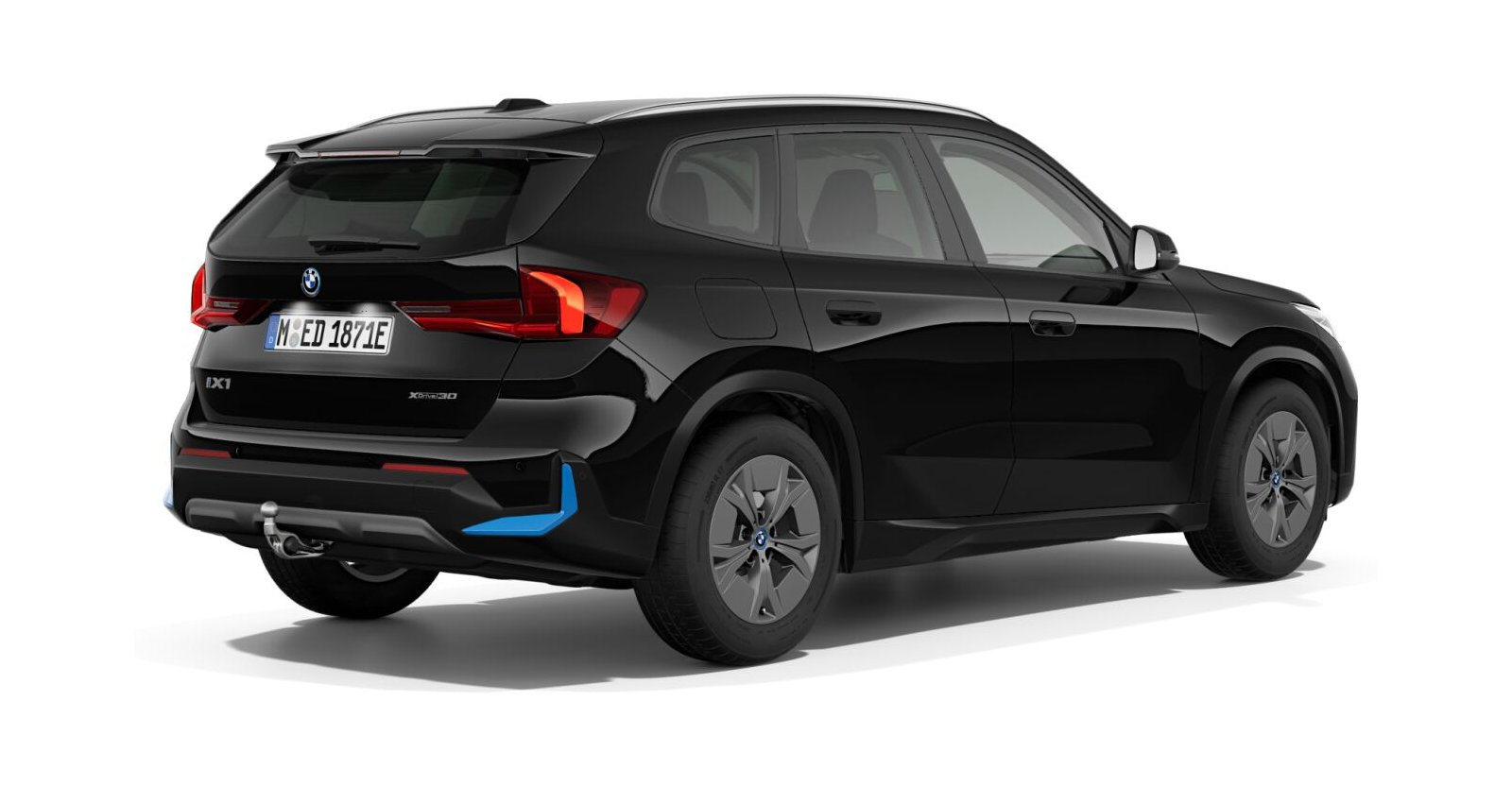 BMW BMW I in Schwarz von hinten BMW BMW I in Schwarz von hinten