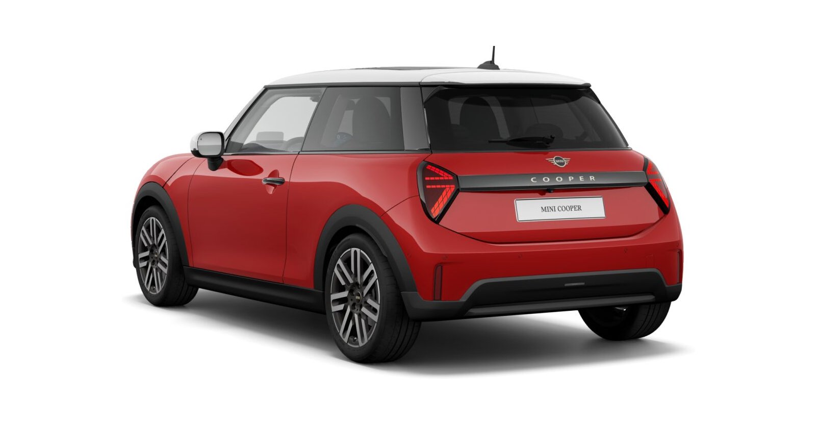 MINI MINI 3-Türer in Rot von hinten MINI MINI 3-Türer in Rot von hinten