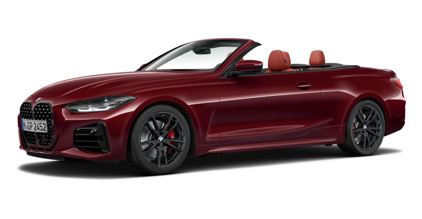 BMW M440i xDrive Cabrio in Rot von vorne BMW M440i xDrive Cabrio in Rot von vorne