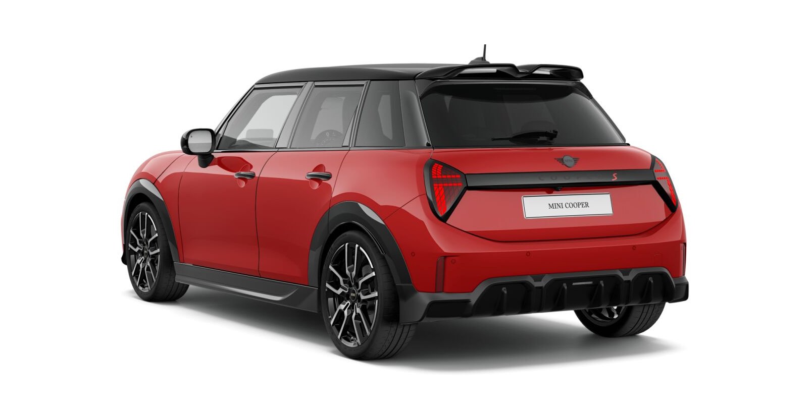 MINI MINI 5-Türer in Rot von hinten MINI MINI 5-Türer in Rot von hinten