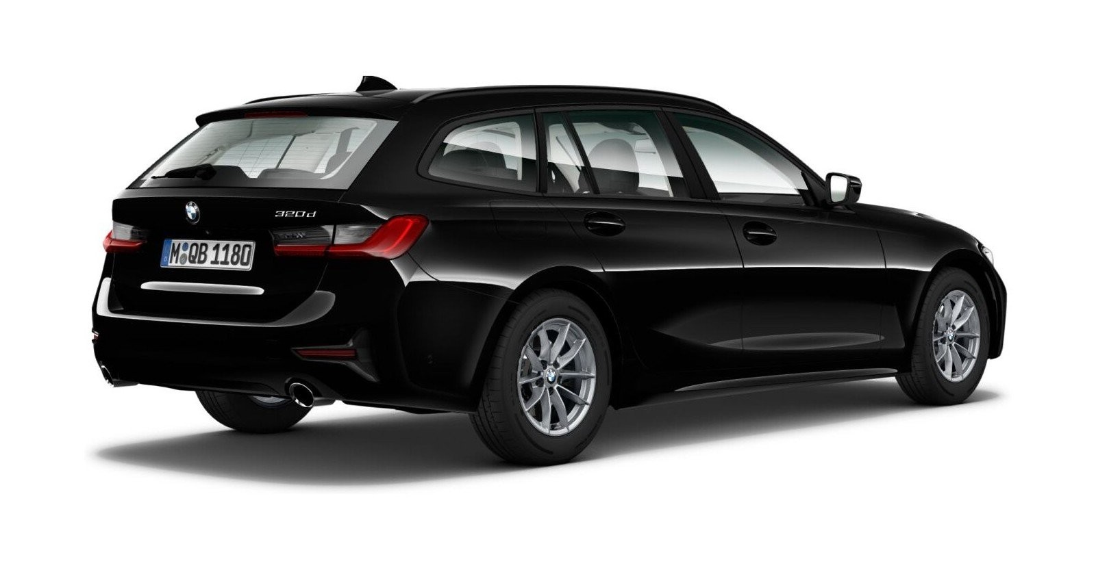 BMW BMW 3er in Schwarz von hinten BMW BMW 3er in Schwarz von hinten