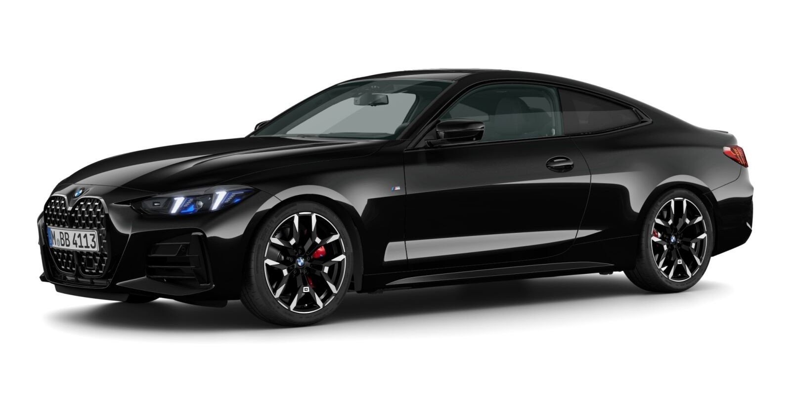 BMW 430d xDrive Coupe in Schwarz von vorne BMW 430d xDrive Coupe in Schwarz von vorne