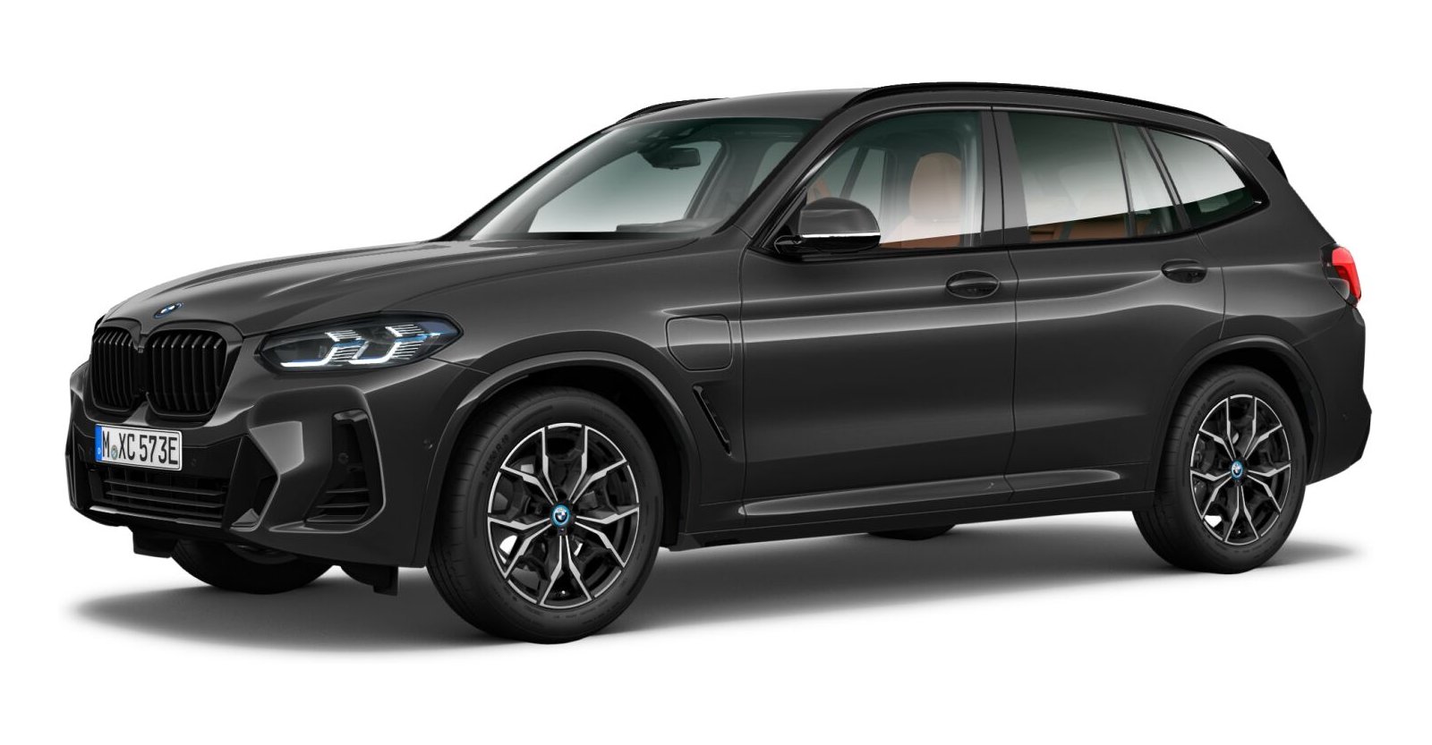 BMW X3 xDrive 30e in Grau von vorne BMW X3 xDrive 30e in Grau von vorne