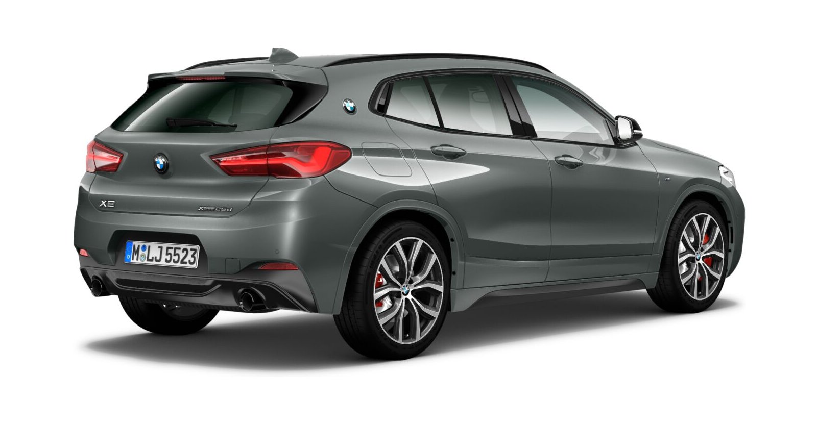 BMW BMW X in Grau von hinten
