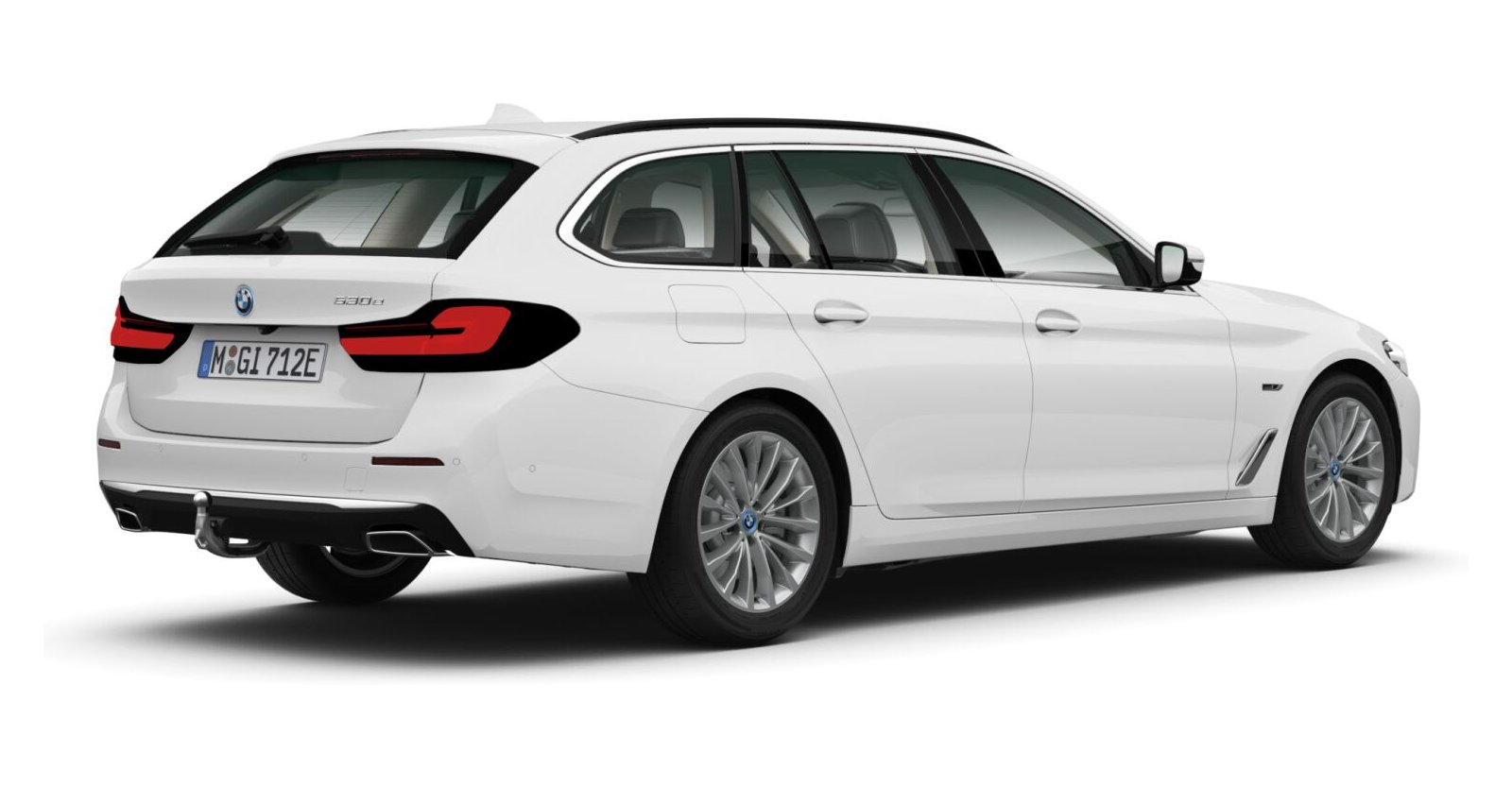 BMW BMW 5er in Weiß von hinten BMW BMW 5er in Weiß von hinten