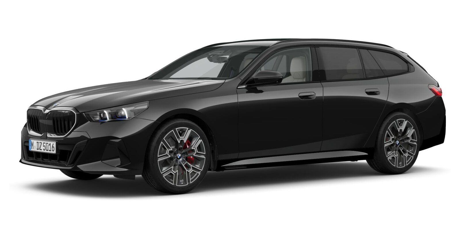 BMW 540d xDrive Touring in Schwarz von vorne BMW 540d xDrive Touring in Schwarz von vorne