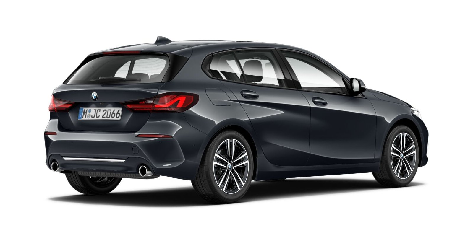 BMW BMW 1er in Grau von hinten BMW BMW 1er in Grau von hinten