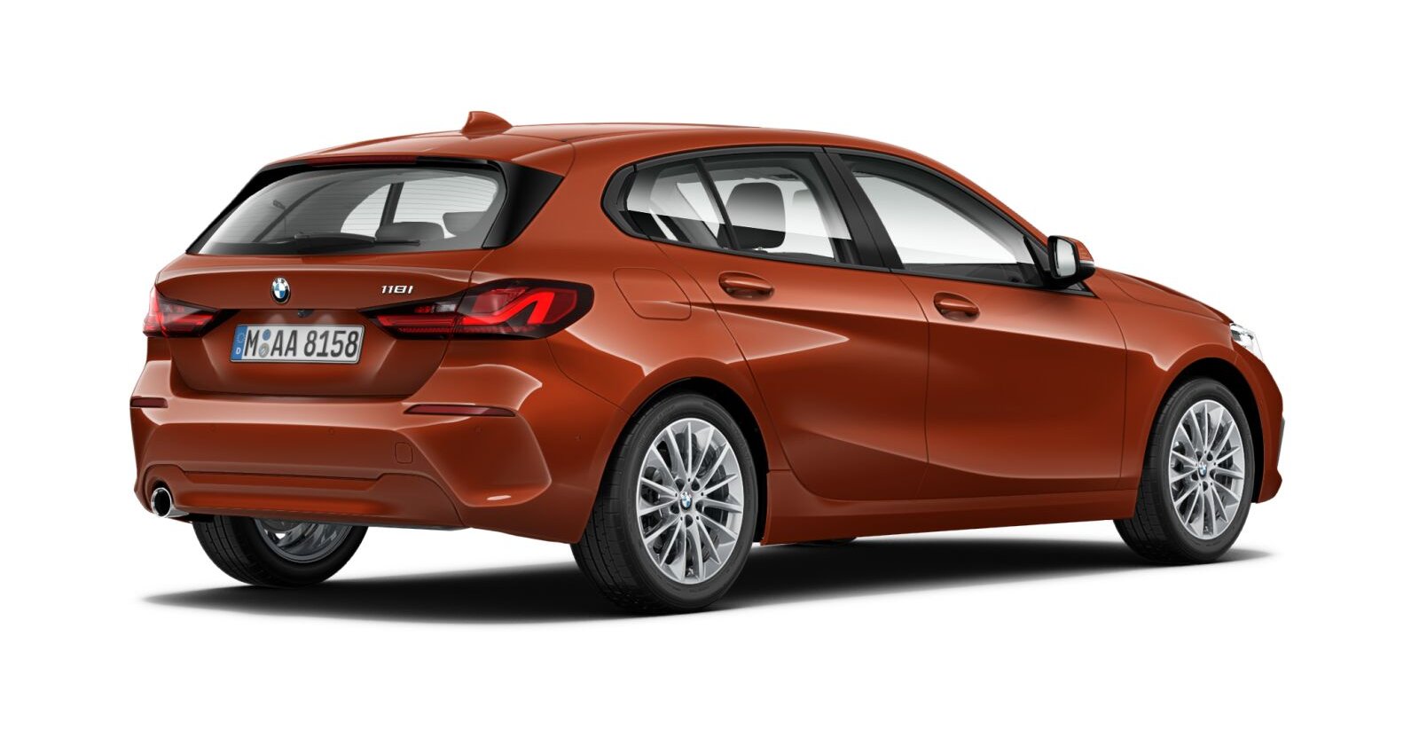 BMW BMW 1er in Orange von hinten