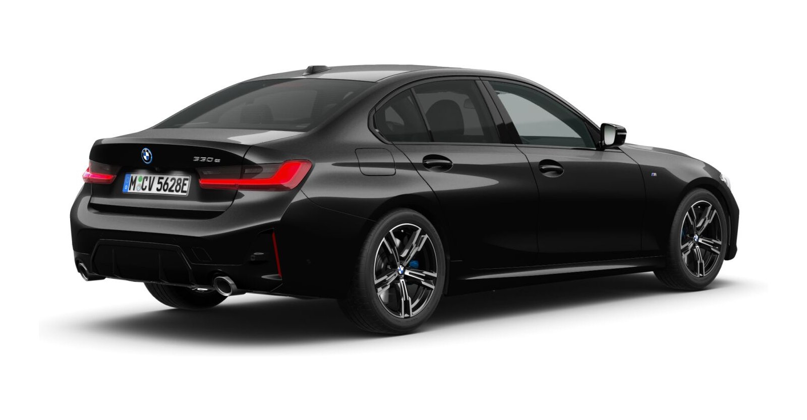 BMW BMW 3er in Schwarz von hinten BMW BMW 3er in Schwarz von hinten