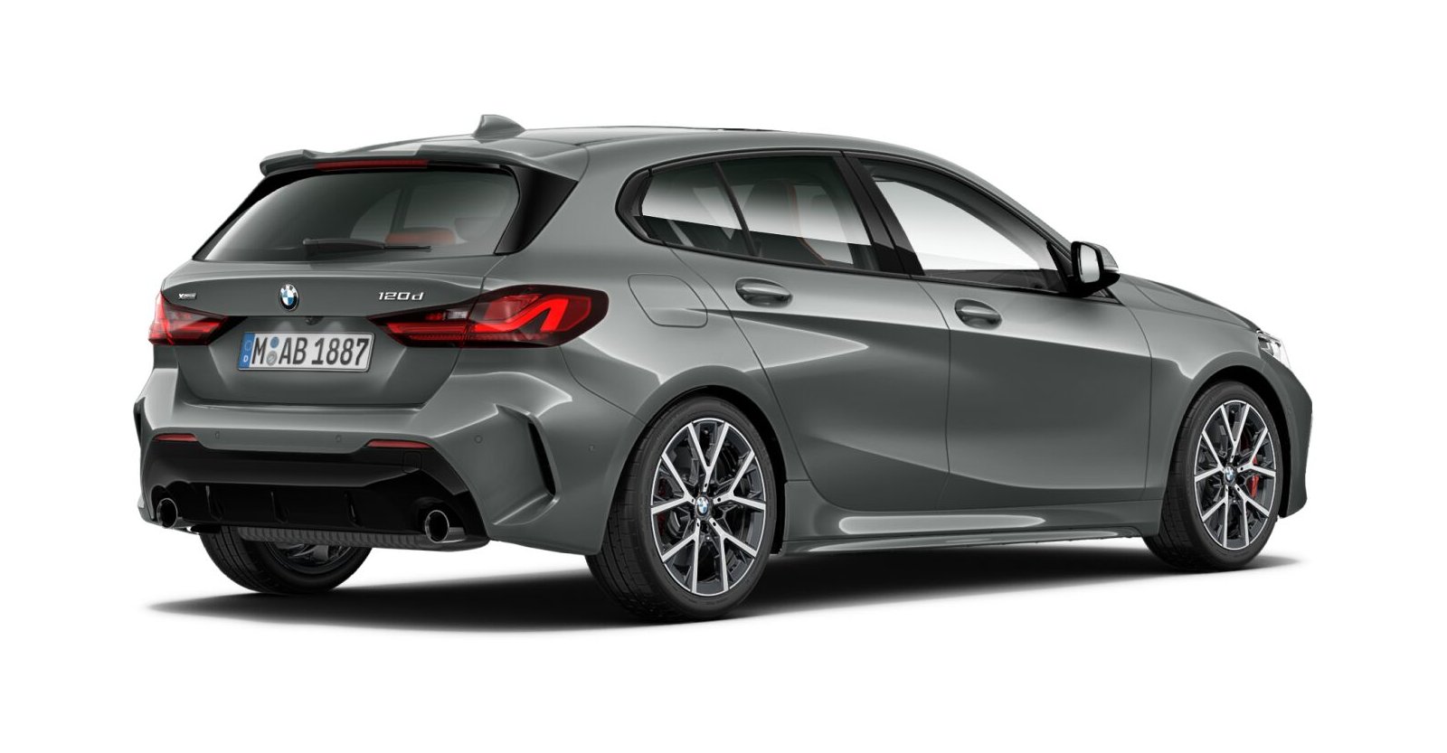 BMW BMW 1er in Grau von hinten BMW BMW 1er in Grau von hinten