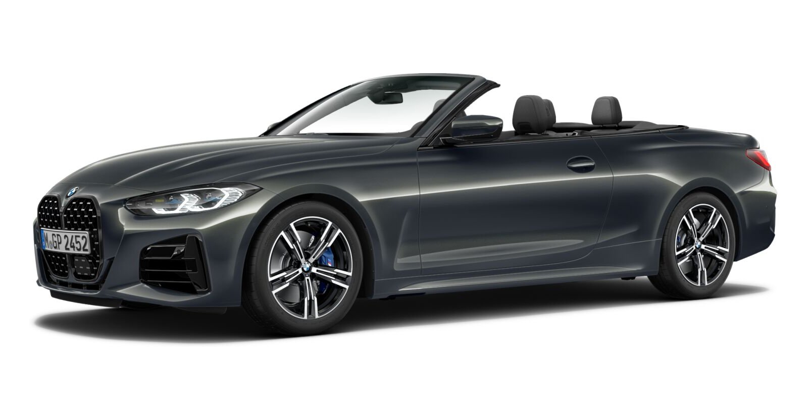 BMW M440i xDrive Cabrio in Grau von vorne BMW M440i xDrive Cabrio in Grau von vorne