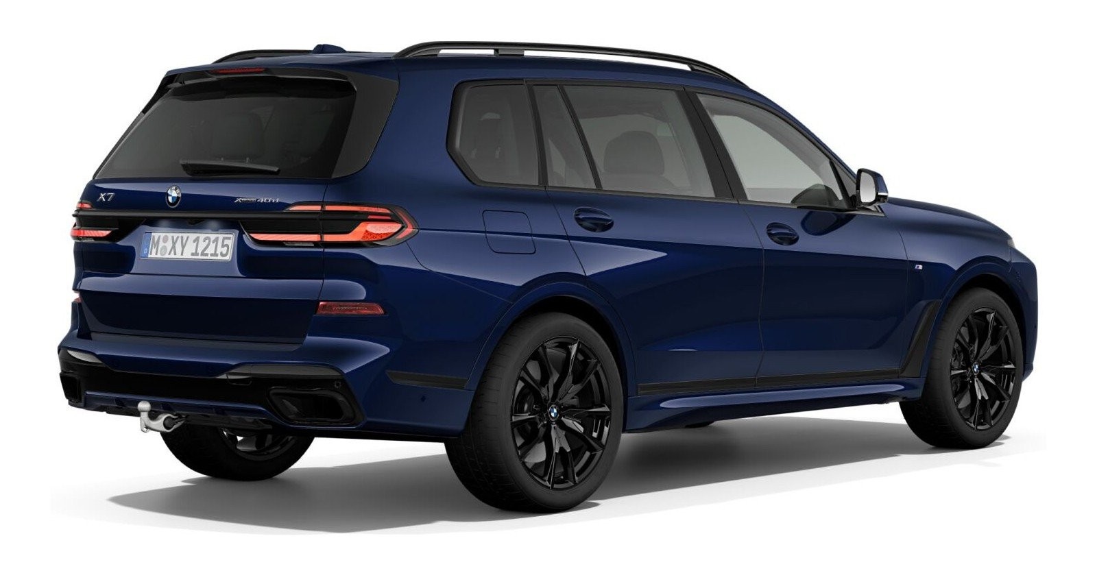BMW BMW X in Blau von hinten BMW BMW X in Blau von hinten
