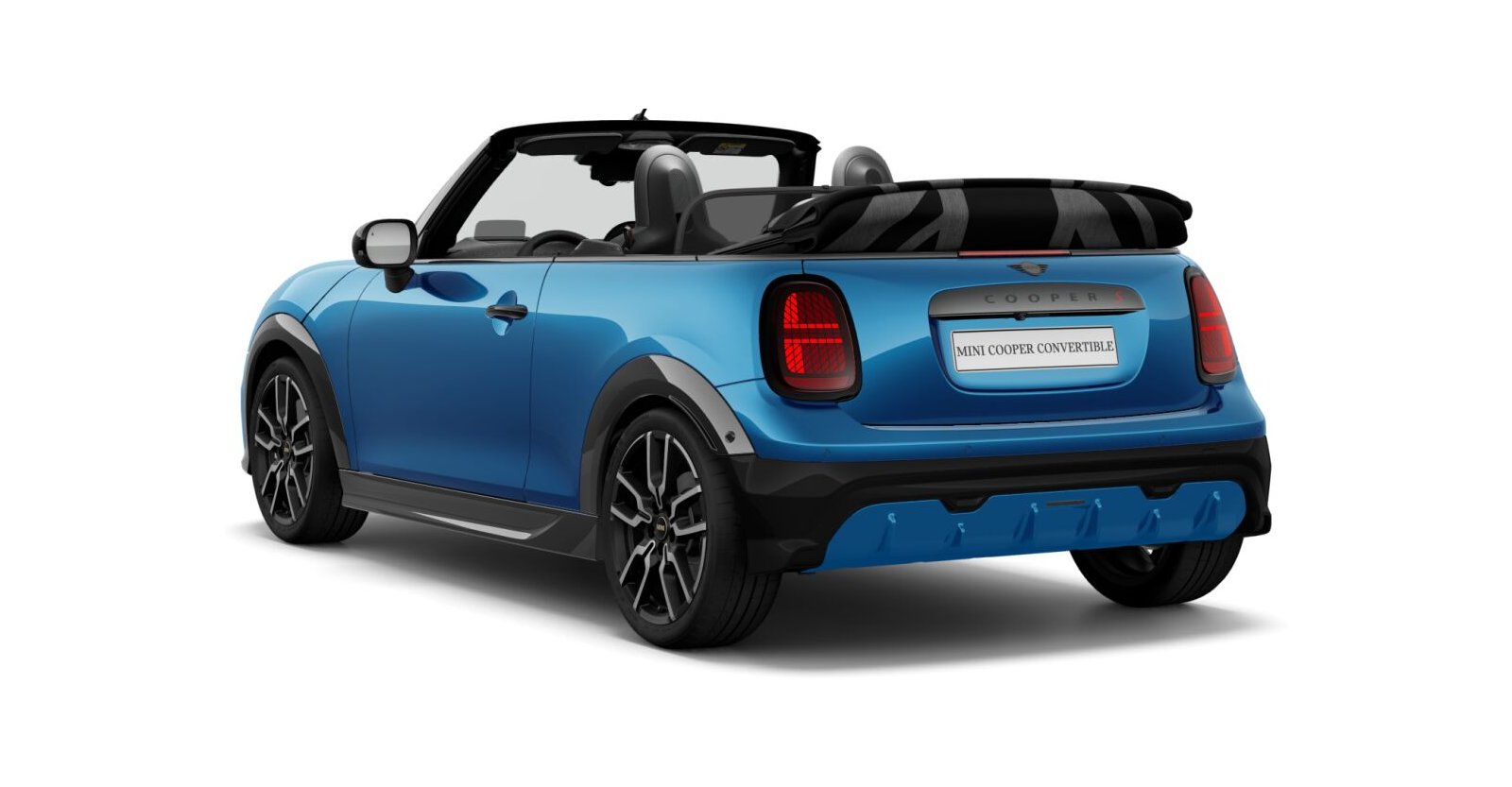 MINI MINI Cabrio in Blau von hinten MINI MINI Cabrio in Blau von hinten