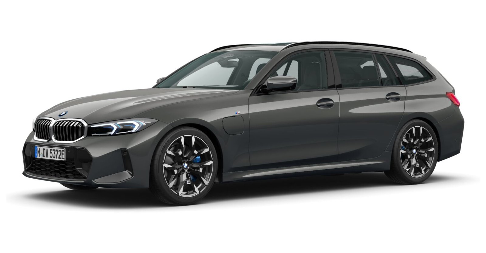 BMW 330e Touring in Grau von vorne BMW 330e Touring in Grau von vorne
