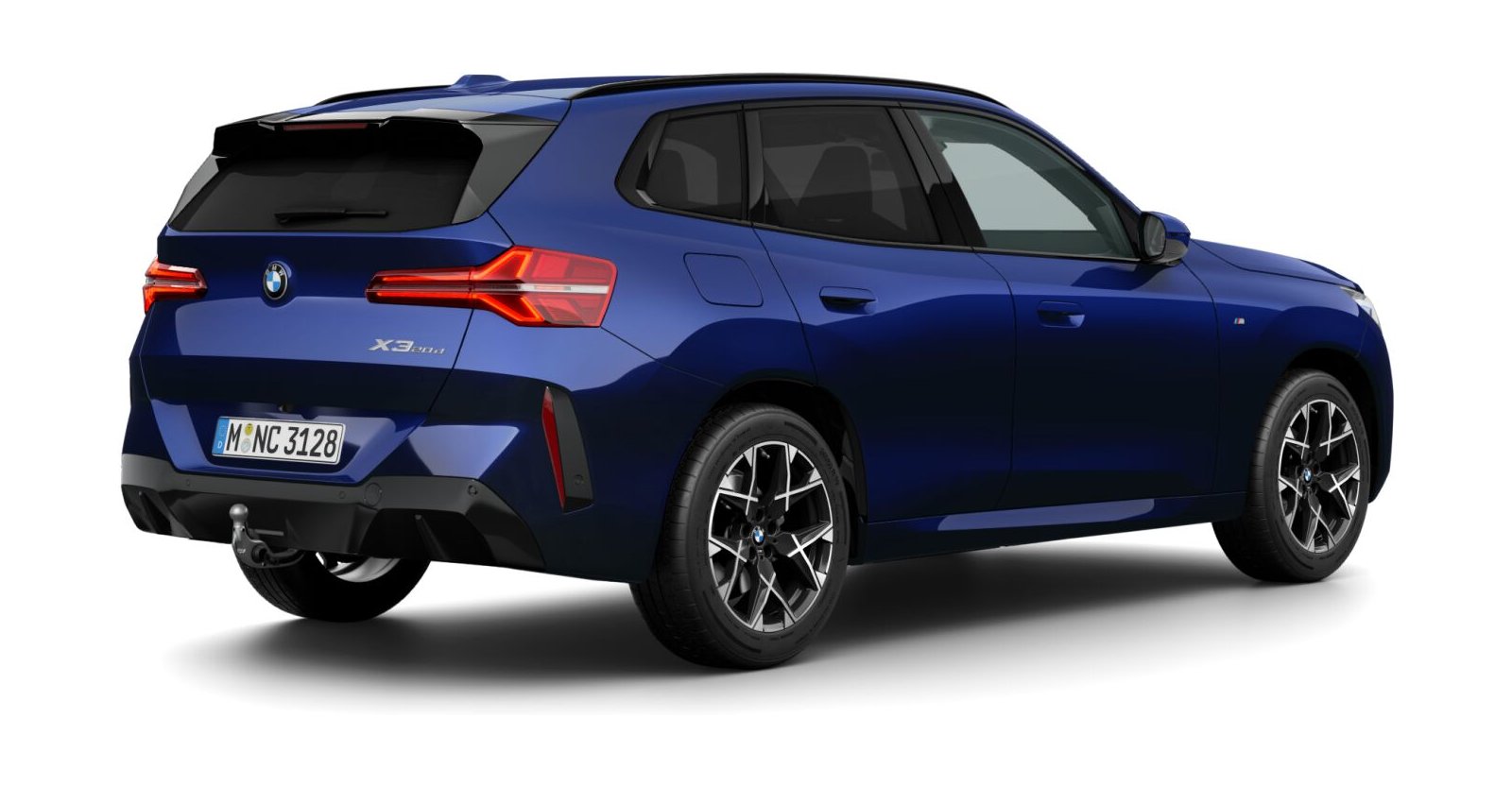 BMW BMW X in Blau von hinten BMW BMW X in Blau von hinten
