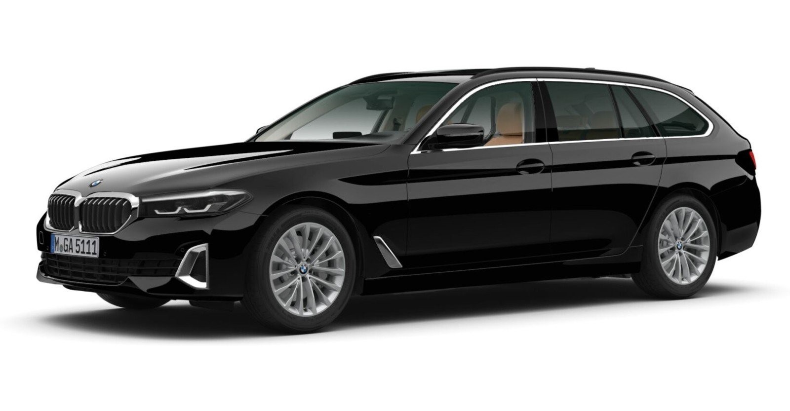 BMW BMW 5er in Schwarz von vorne BMW BMW 5er in Schwarz von vorne