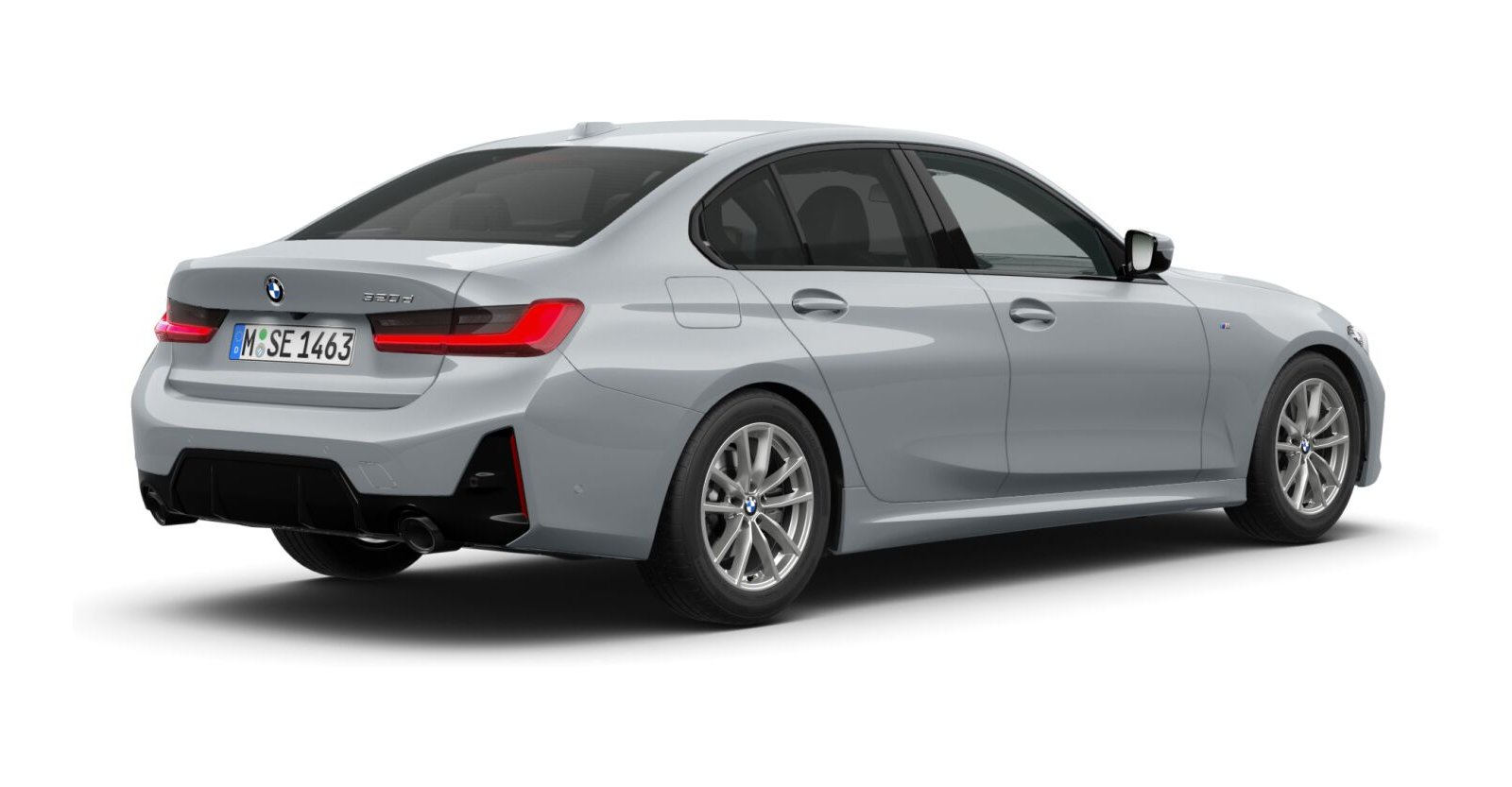 BMW BMW 3er in Grau von hinten BMW BMW 3er in Grau von hinten