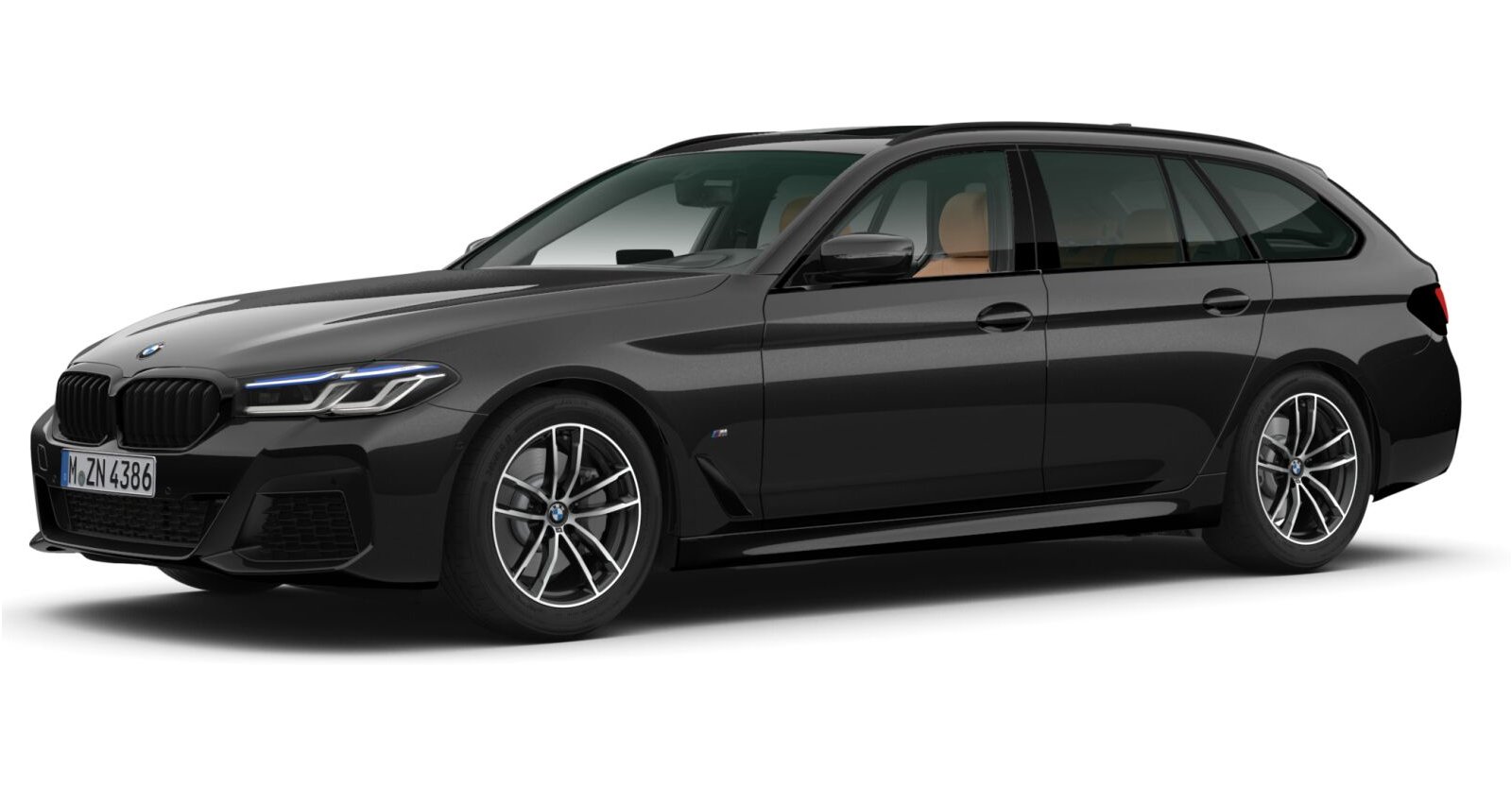 BMW BMW 5er in Schwarz von vorne BMW BMW 5er in Schwarz von vorne