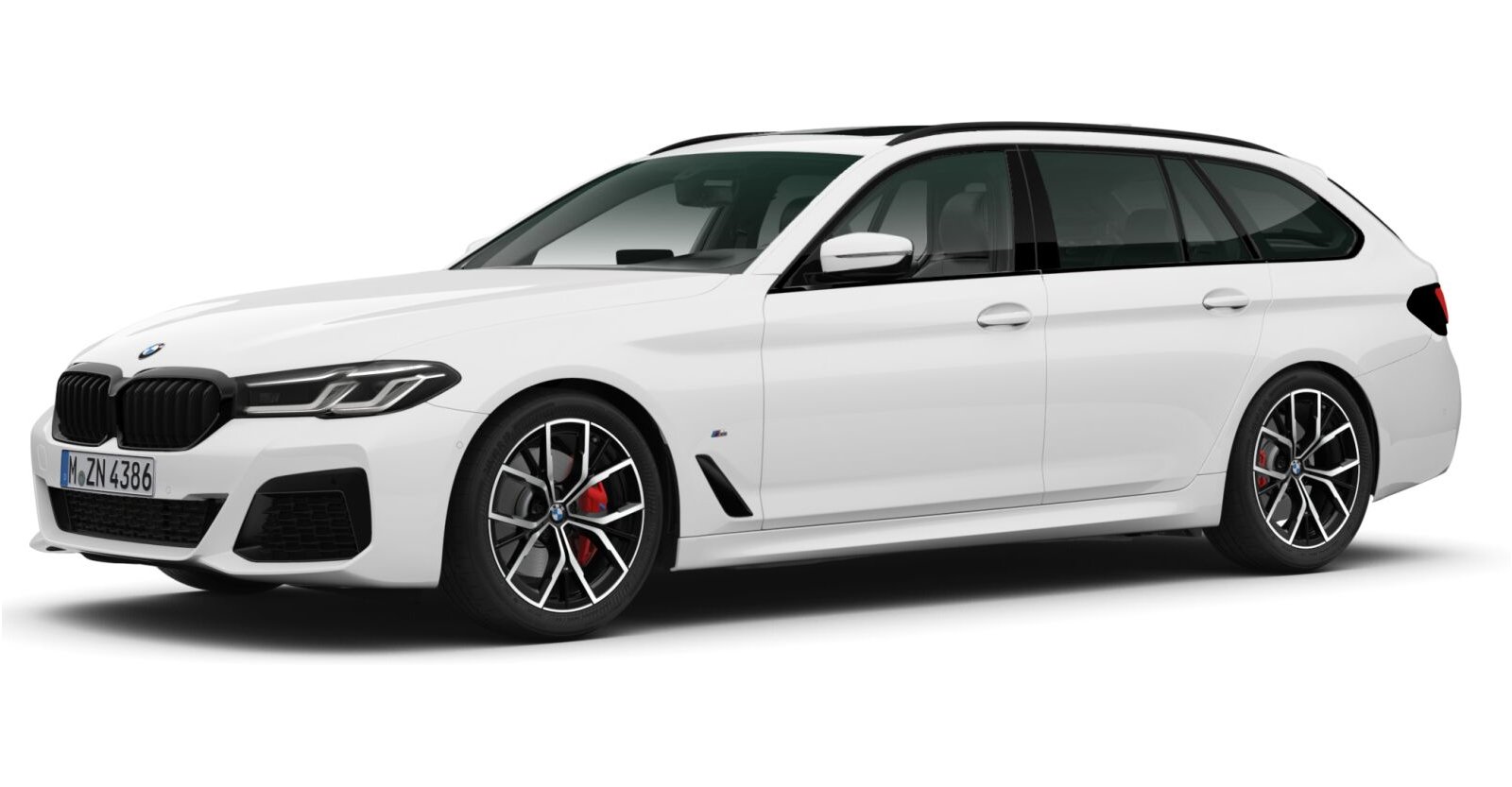 BMW BMW 5er in Weiß von vorne BMW BMW 5er in Weiß von vorne