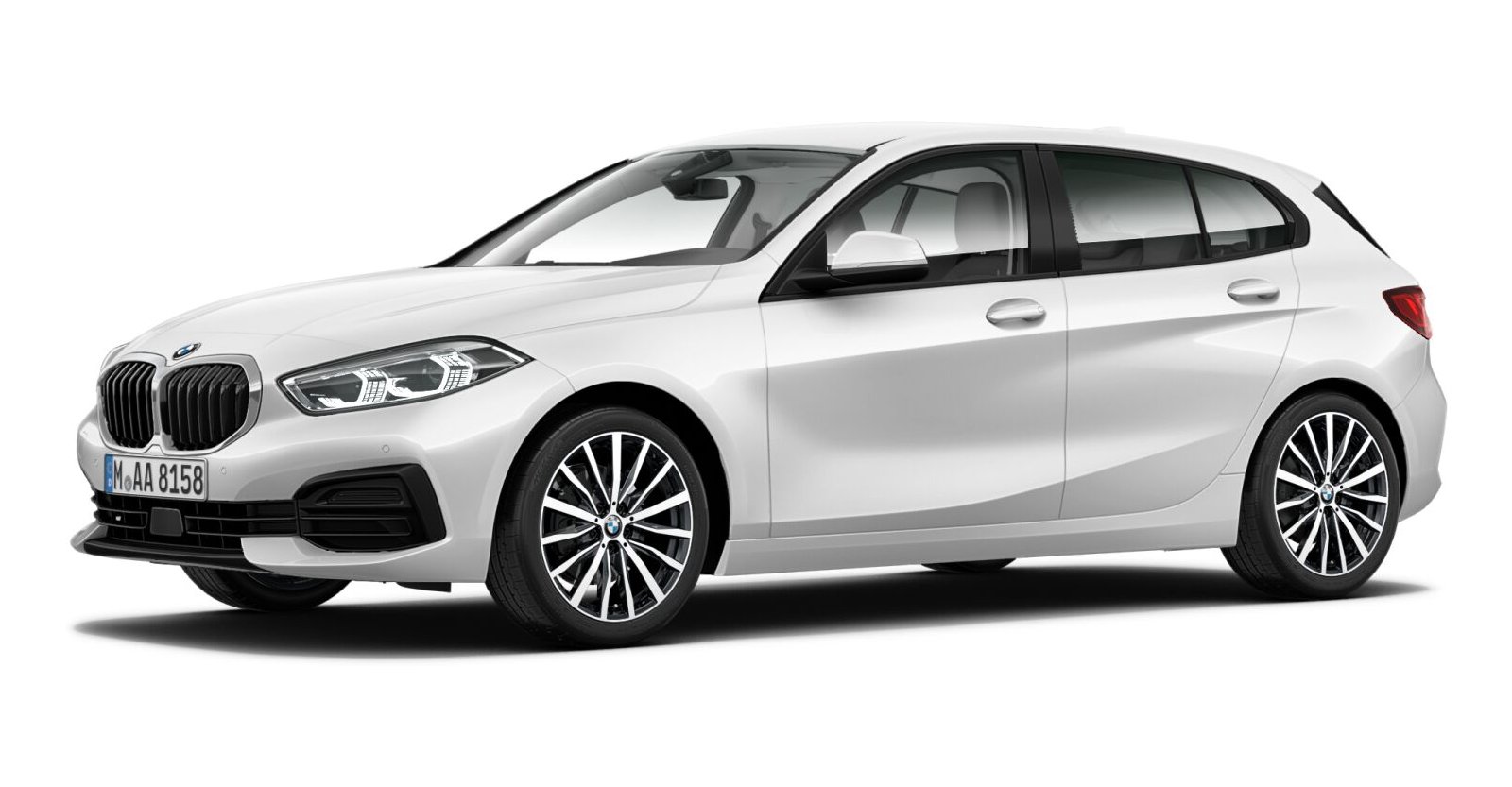 BMW 116i in Weiß von vorne BMW 116i in Weiß von vorne