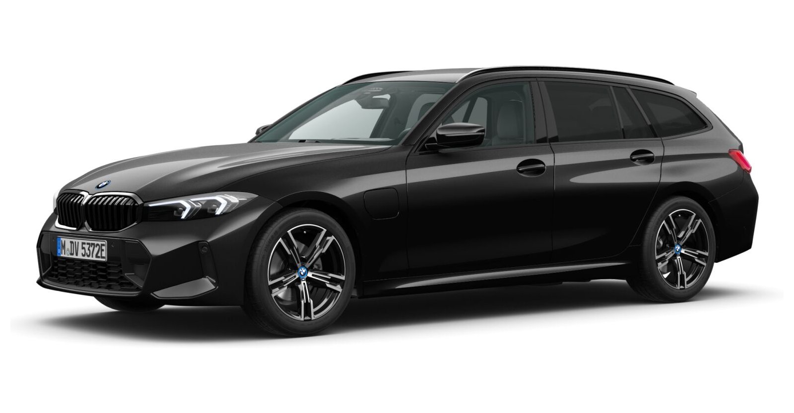 BMW BMW 3er in Schwarz von vorne BMW BMW 3er in Schwarz von vorne