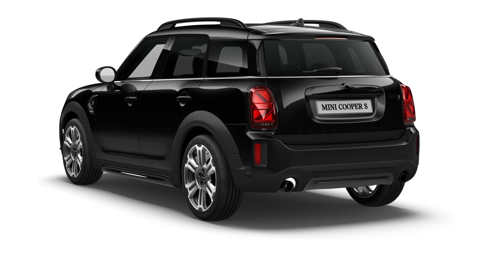 MINI MINI Countryman in Schwarz von hinten MINI MINI Countryman in Schwarz von hinten