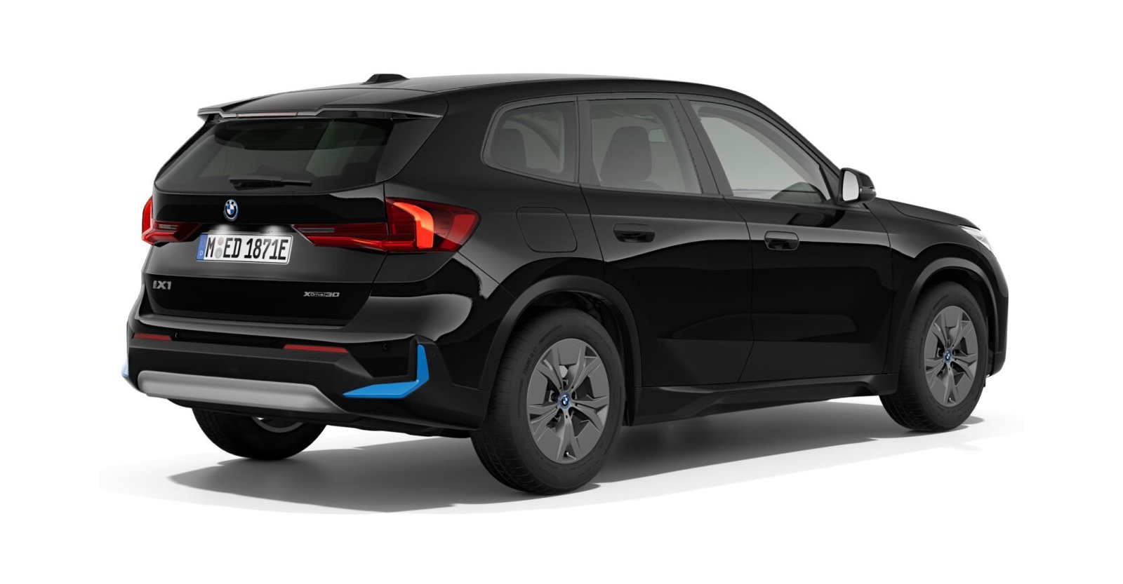 BMW BMW I in Schwarz von hinten BMW BMW I in Schwarz von hinten