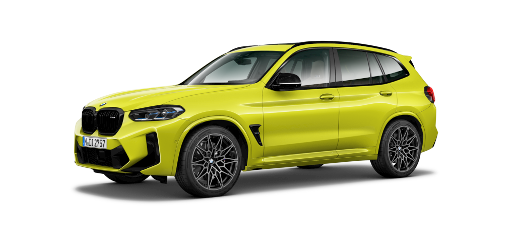 BMW BMW M in Gelb von vorne BMW BMW M in Gelb von vorne