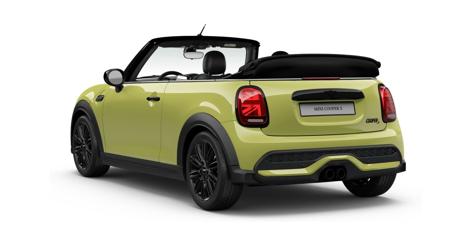 MINI MINI Cabrio in Gelb von hinten MINI MINI Cabrio in Gelb von hinten