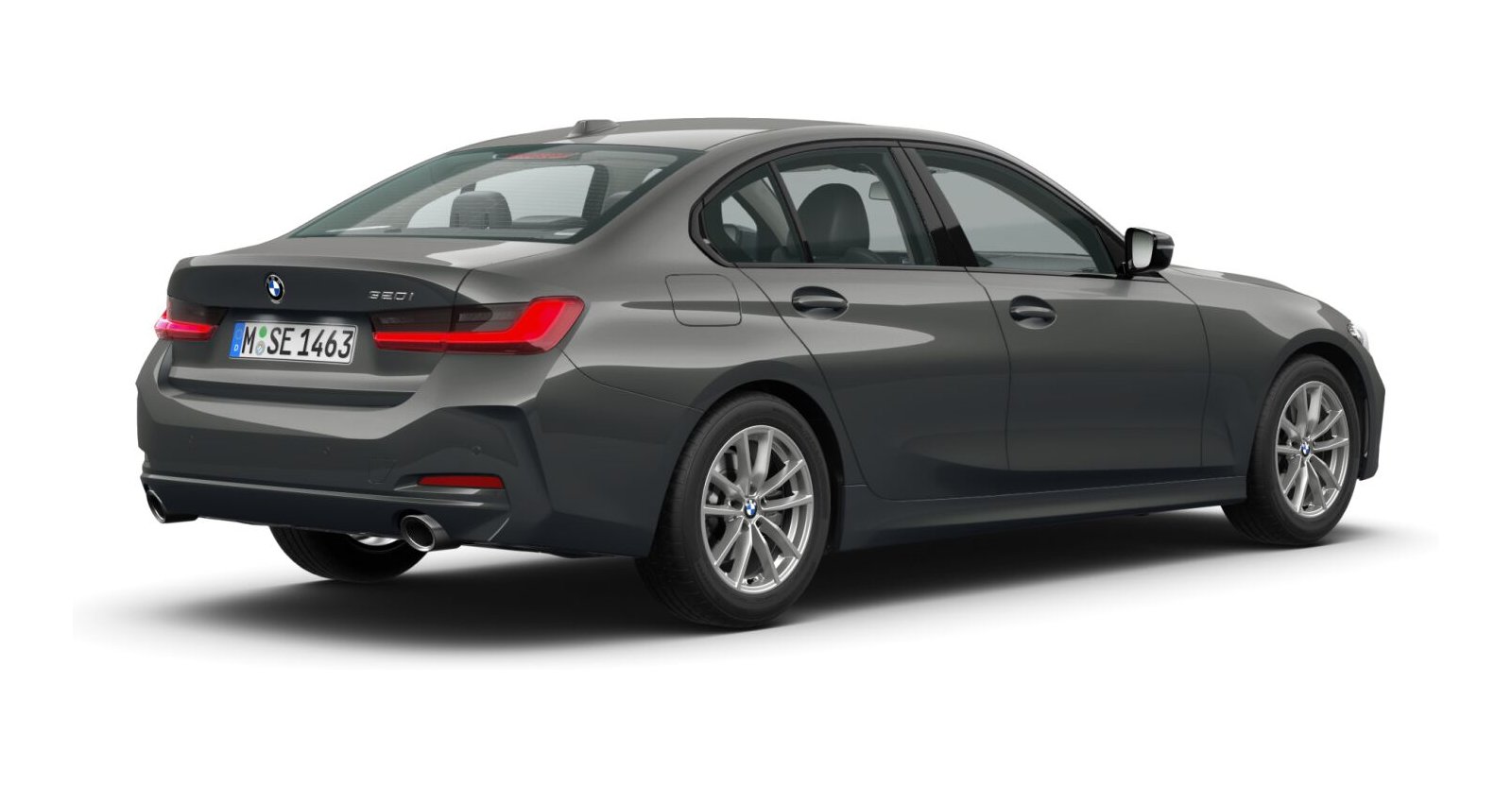 BMW BMW 3er in Grau von hinten BMW BMW 3er in Grau von hinten