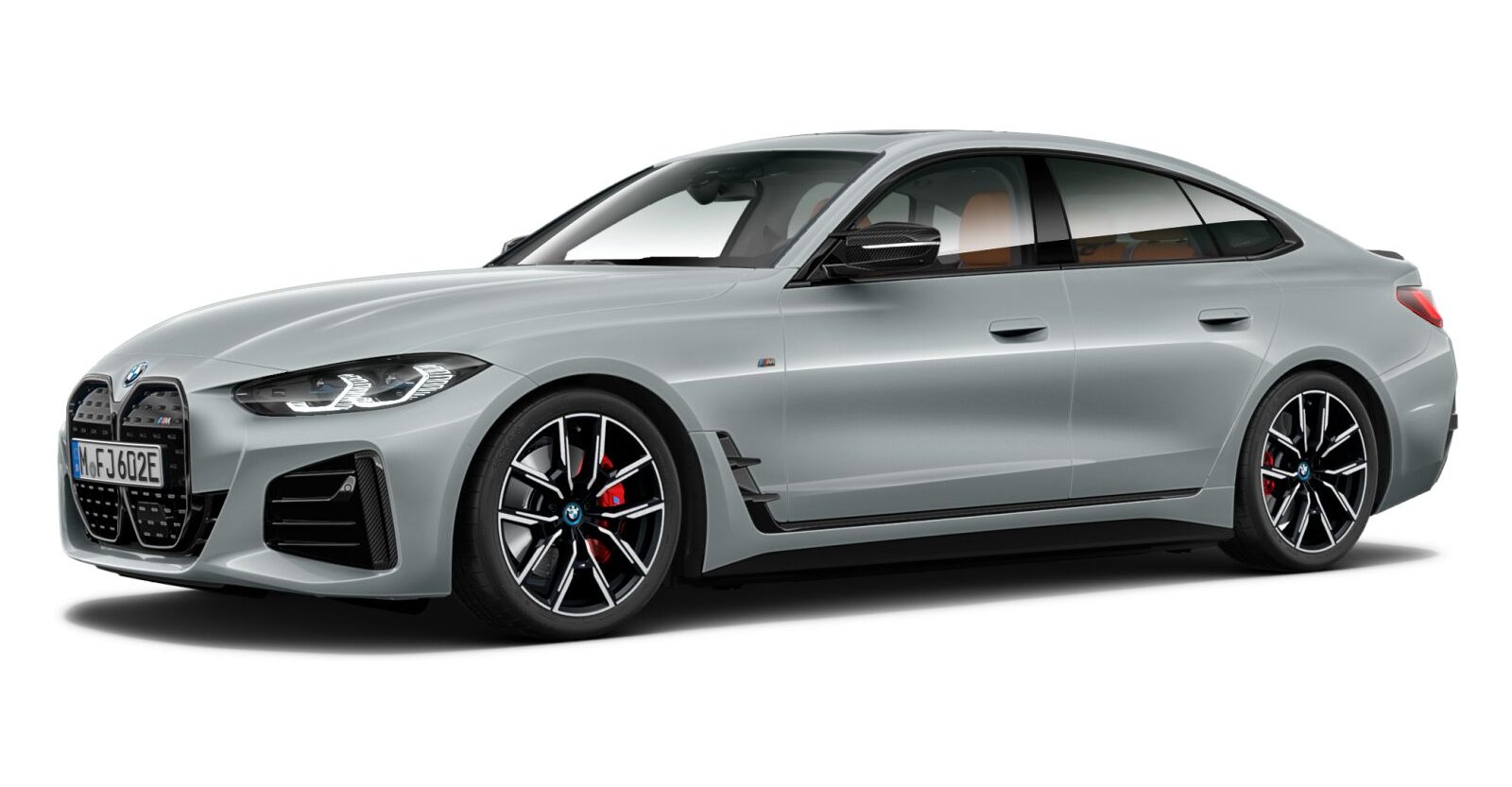 BMW i4 M50 Gran Coupé in Grau von vorne BMW i4 M50 Gran Coupé in Grau von vorne