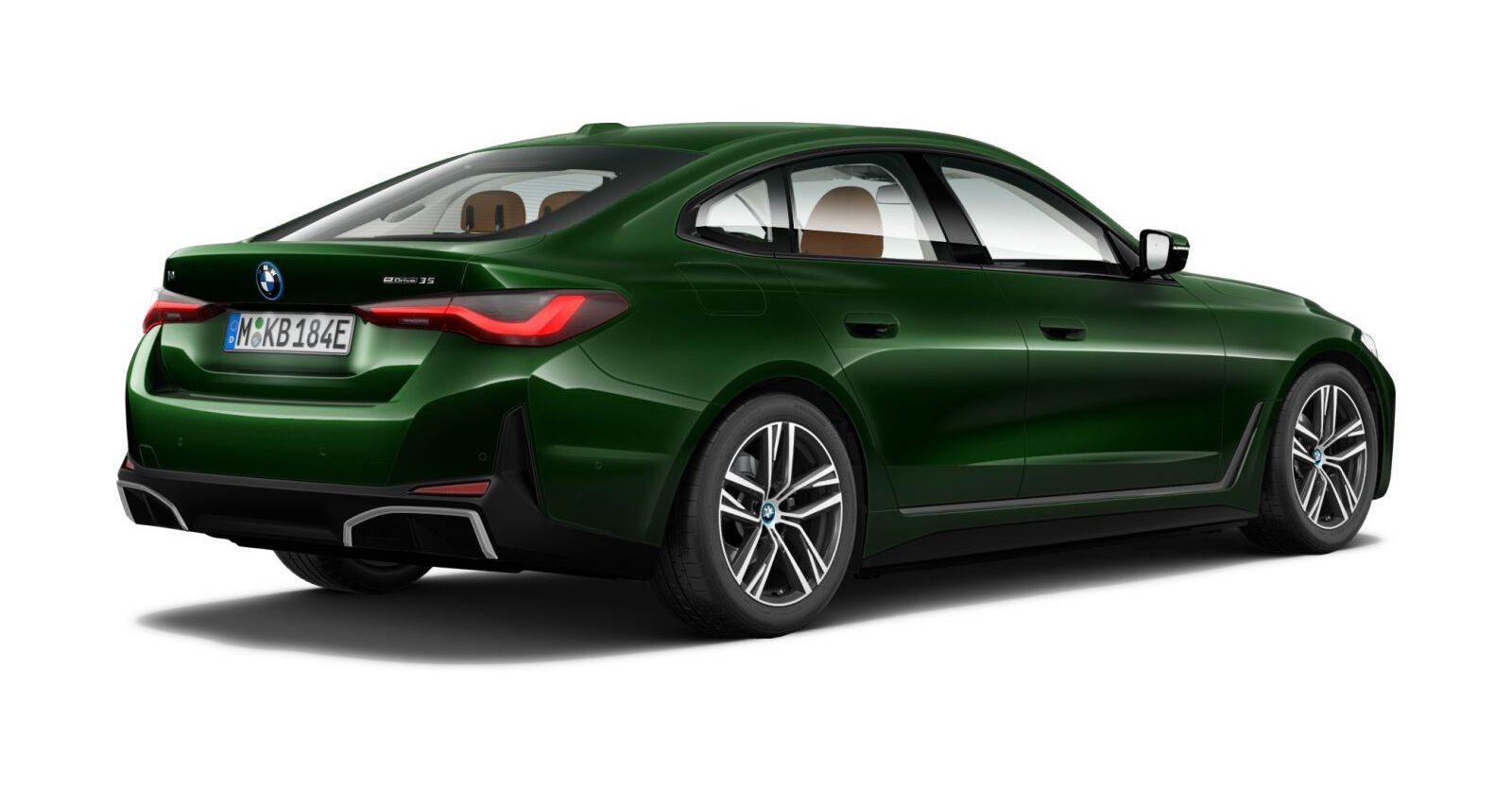 BMW BMW I in Grün von hinten BMW BMW I in Grün von hinten