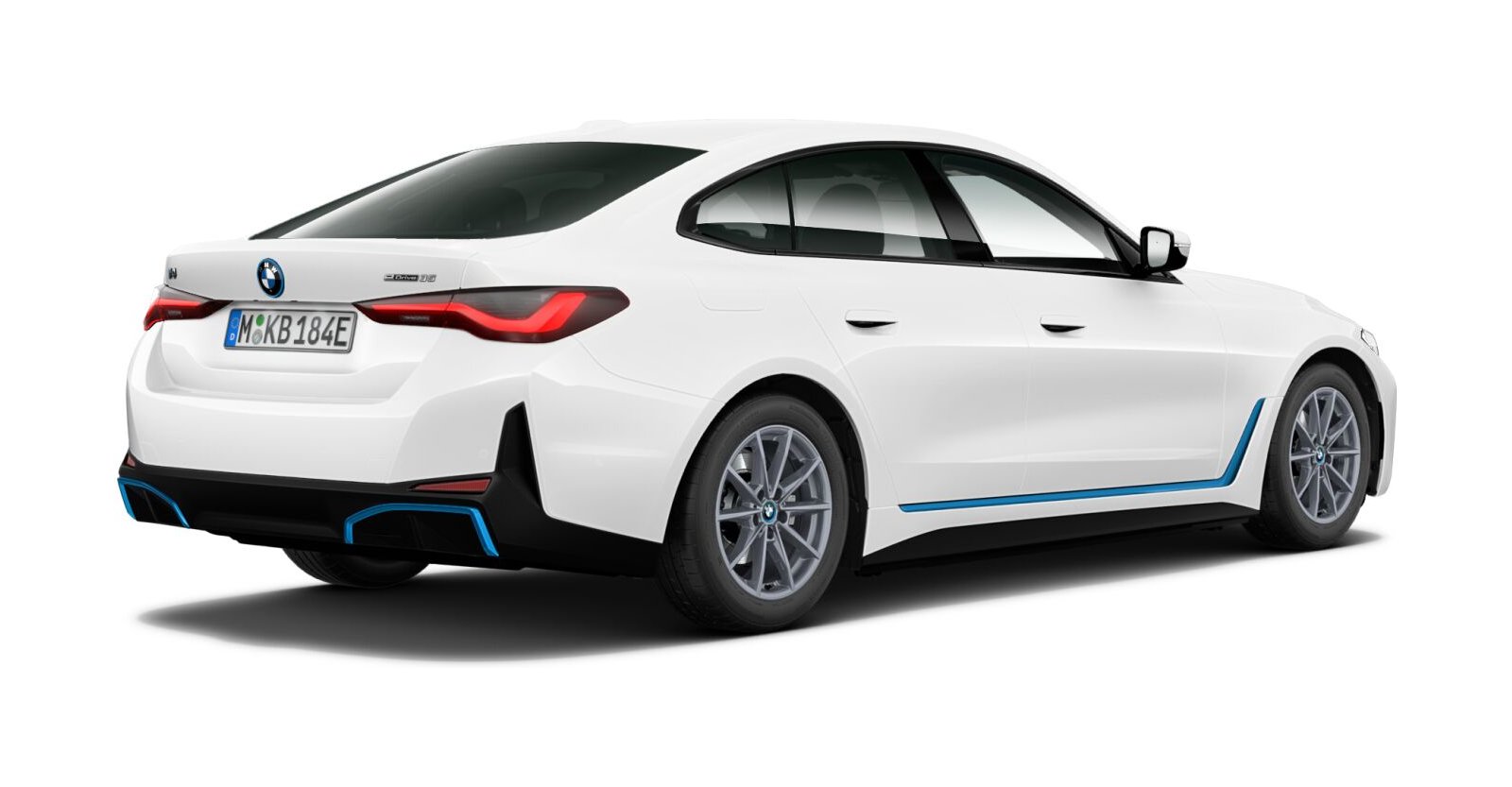 BMW BMW I in Weiß von hinten BMW BMW I in Weiß von hinten