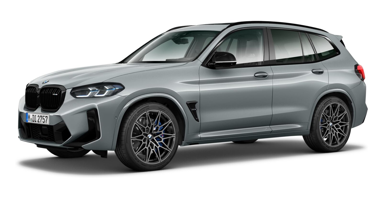BMW X3 M Competition in Grau von vorne BMW X3 M Competition in Grau von vorne