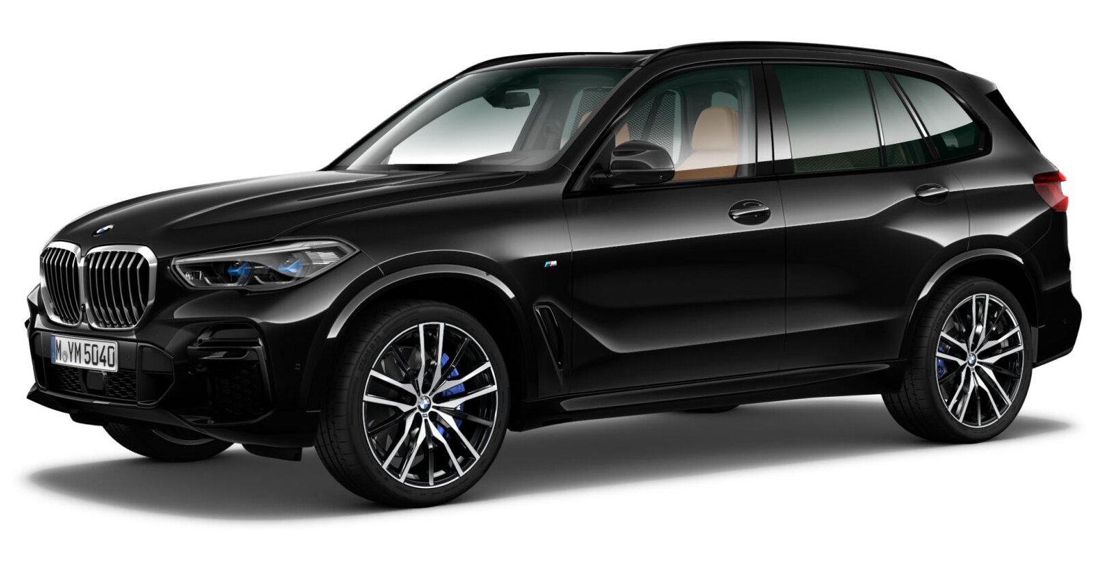 BMW X5 xDrive40d in Schwarz von vorne BMW X5 xDrive40d in Schwarz von vorne