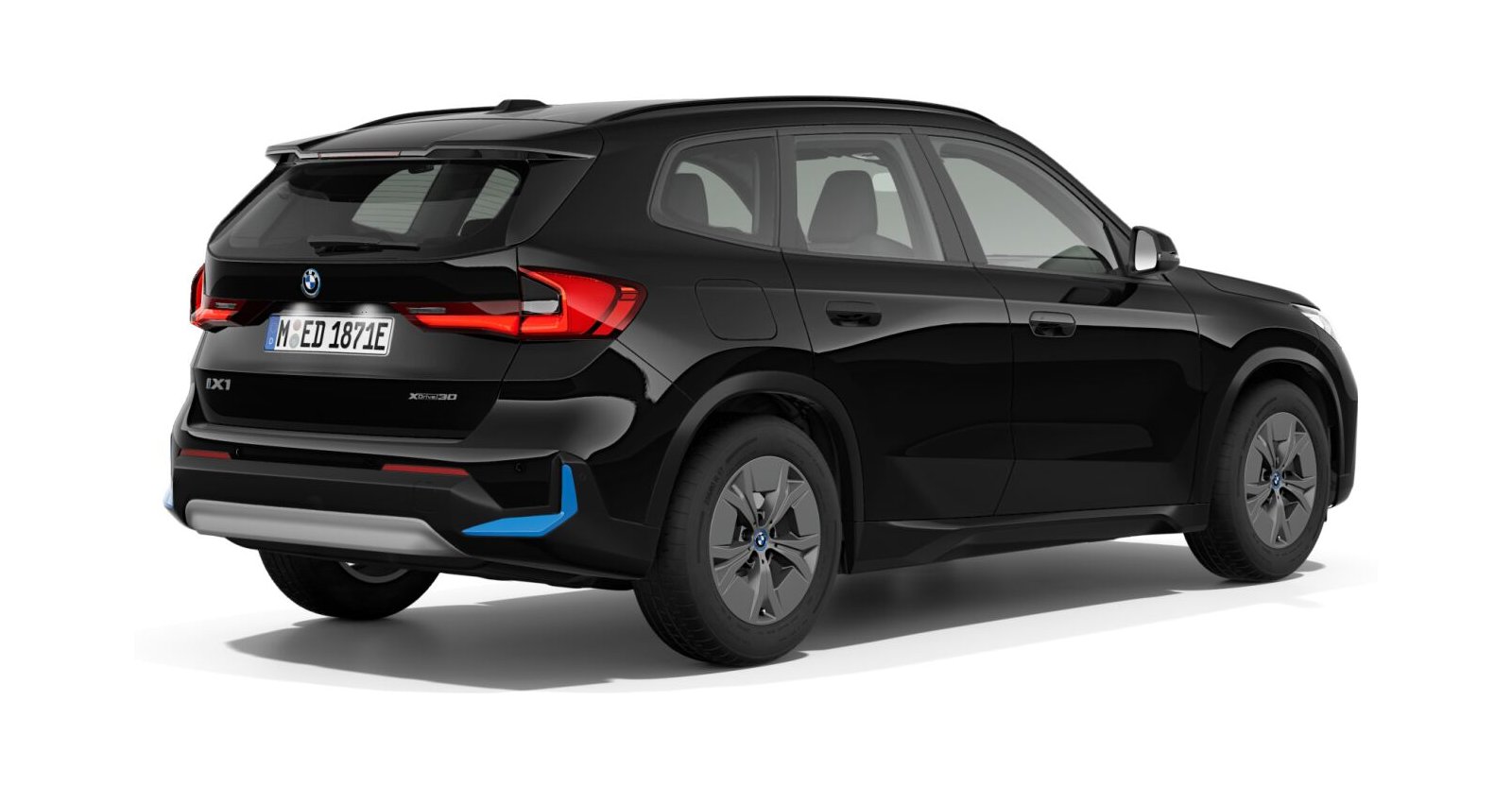BMW BMW I in Schwarz von hinten BMW BMW I in Schwarz von hinten
