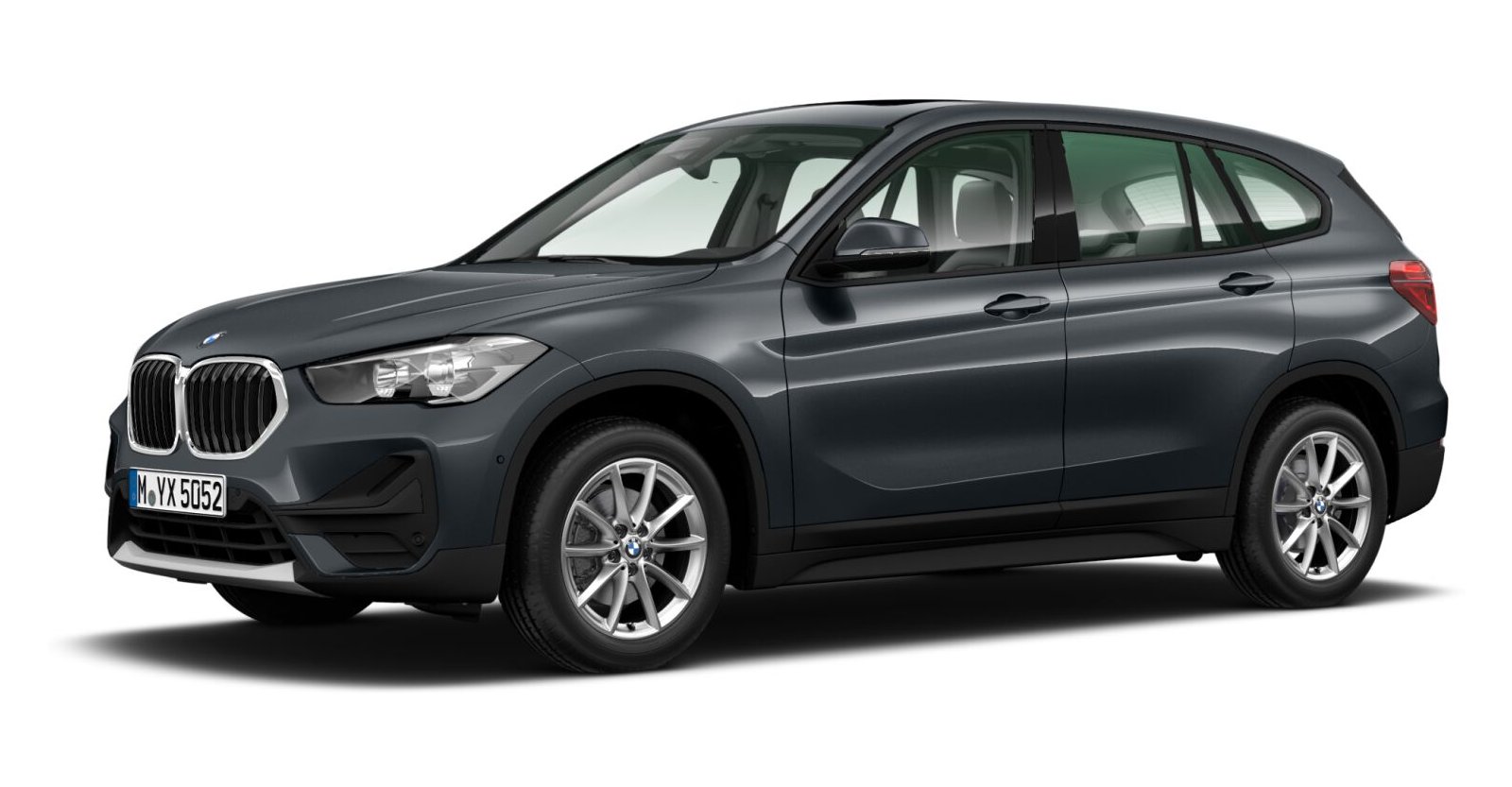 BMW X1 sDrive18d in Grau von vorne BMW X1 sDrive18d in Grau von vorne