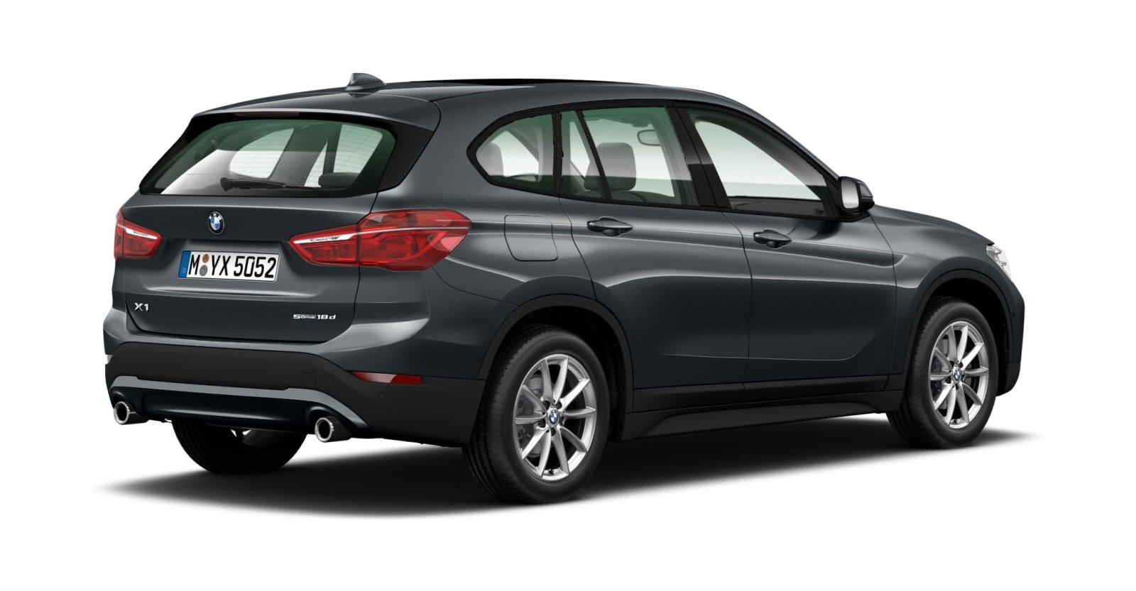 BMW BMW X in Grau von hinten