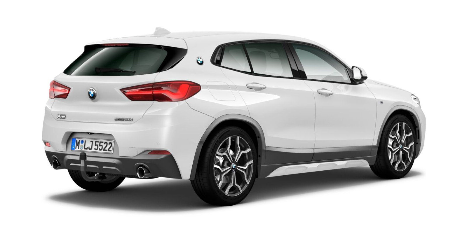 BMW BMW X in Weiß von hinten BMW BMW X in Weiß von hinten