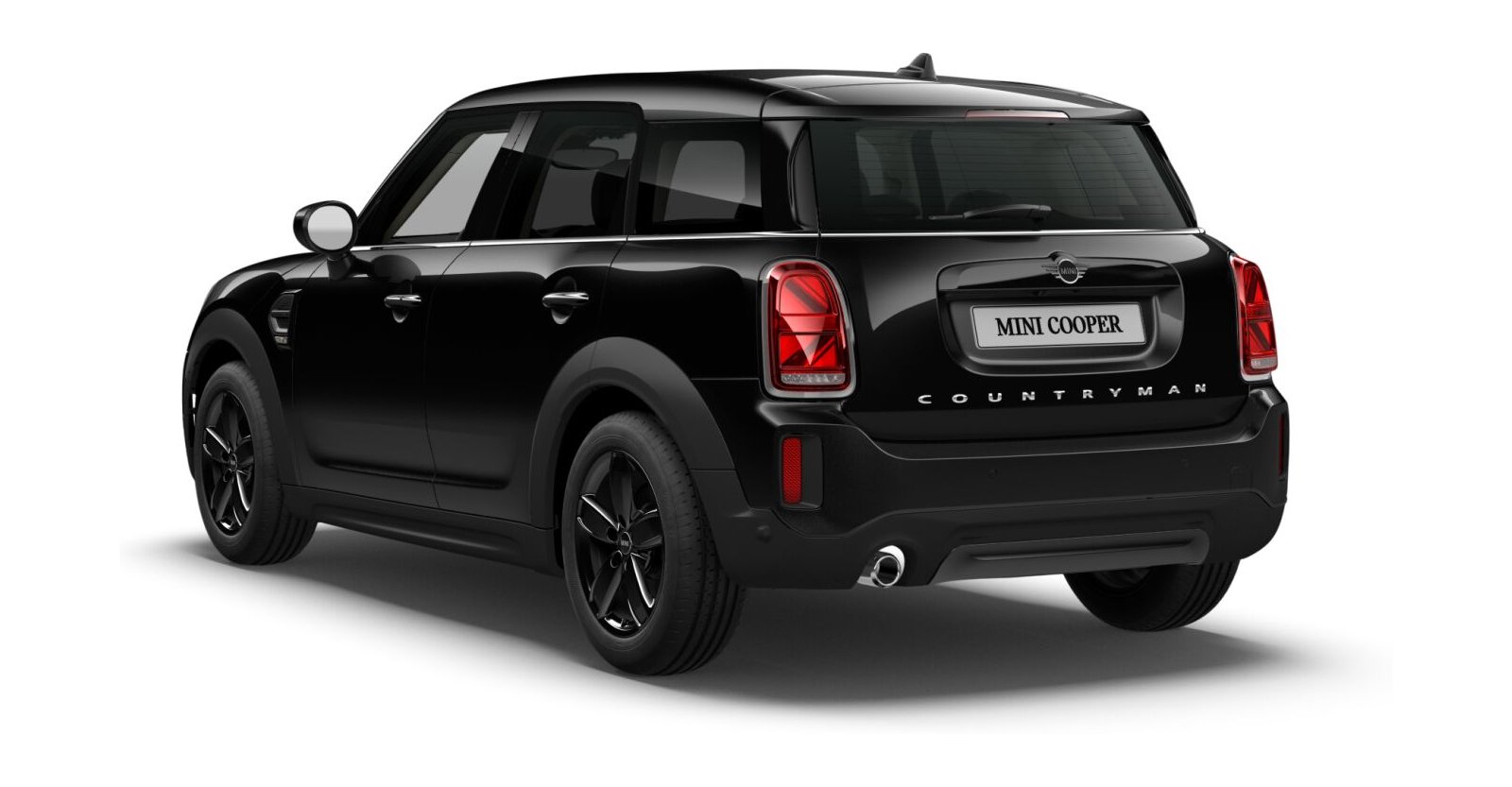 MINI MINI Countryman in Schwarz von hinten MINI MINI Countryman in Schwarz von hinten