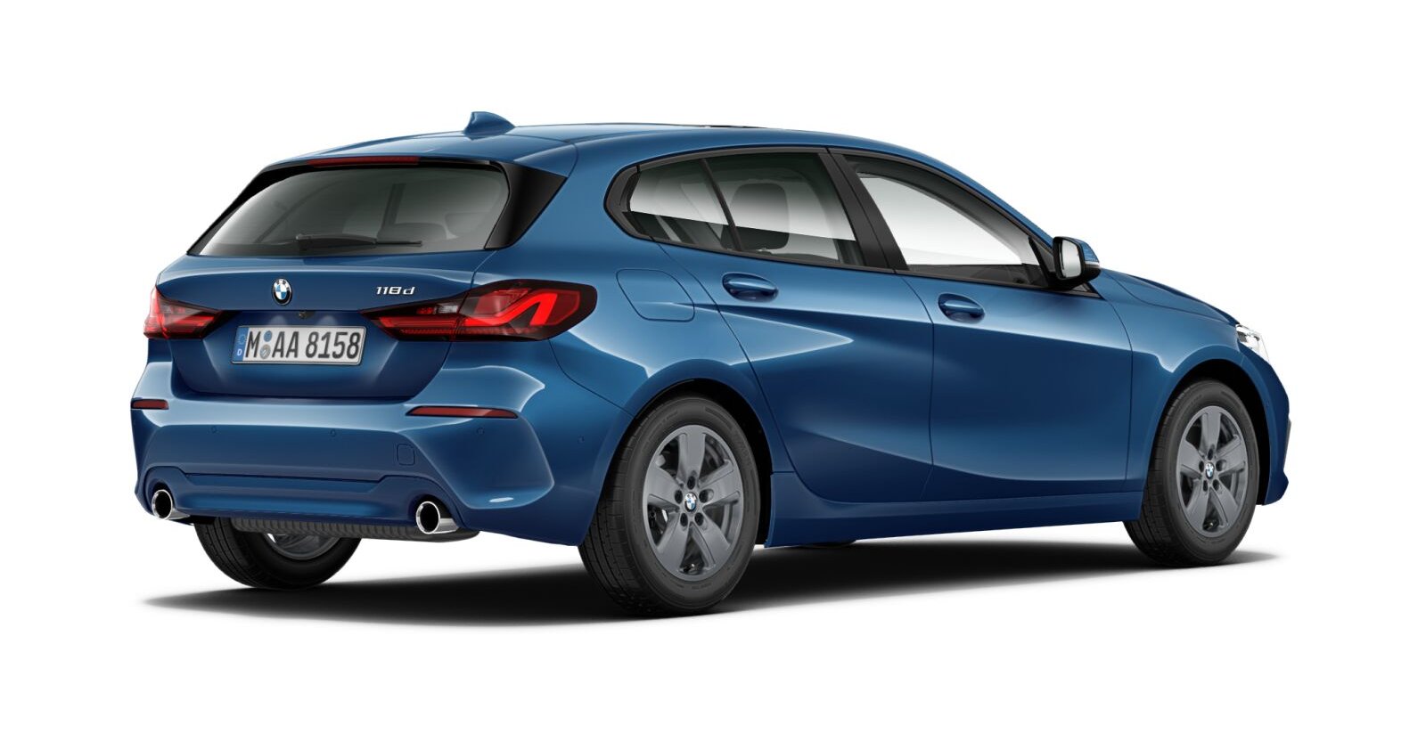 BMW BMW 1er in Blau von hinten