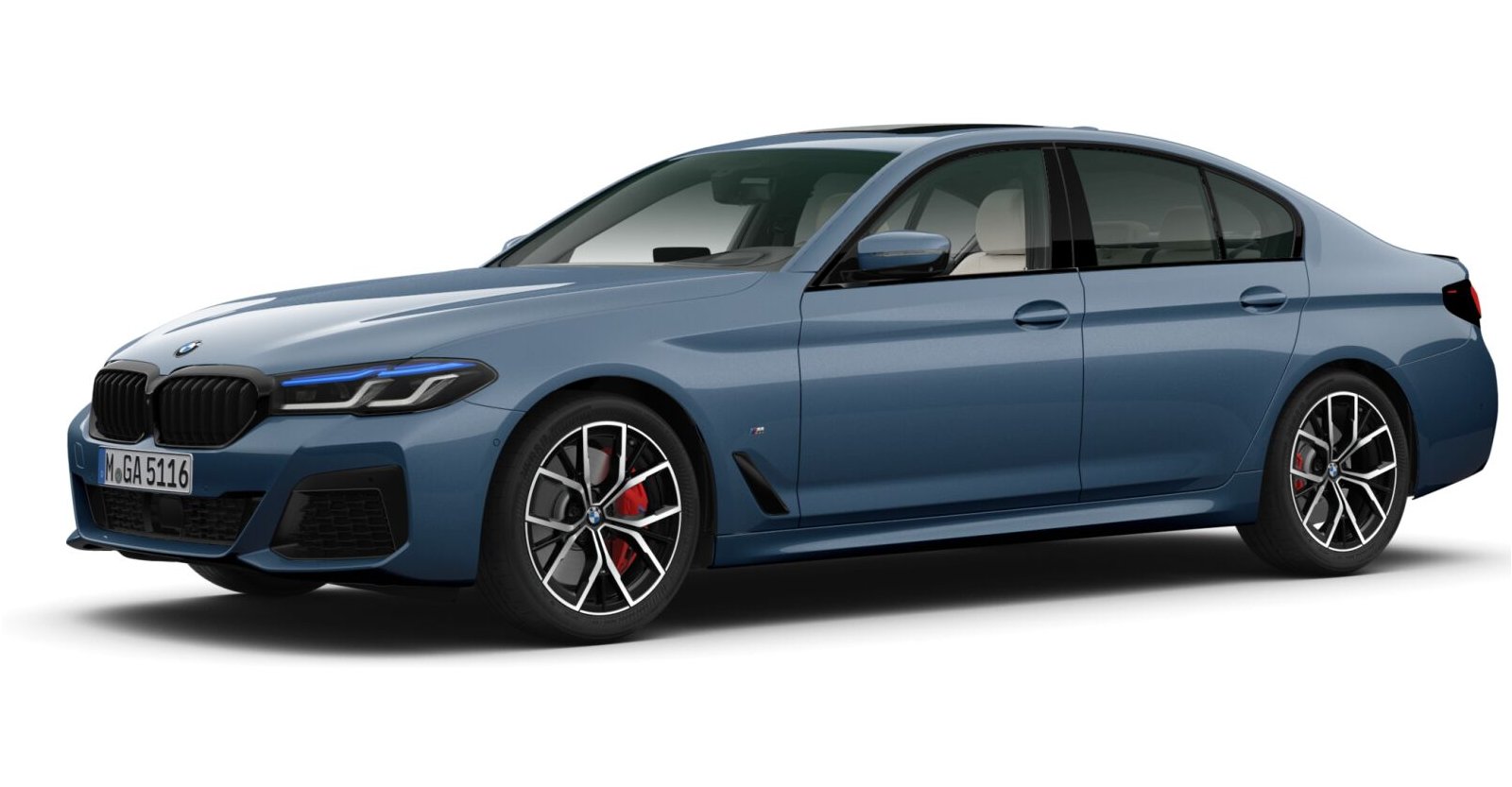 BMW BMW 5er in Blau von vorne BMW BMW 5er in Blau von vorne