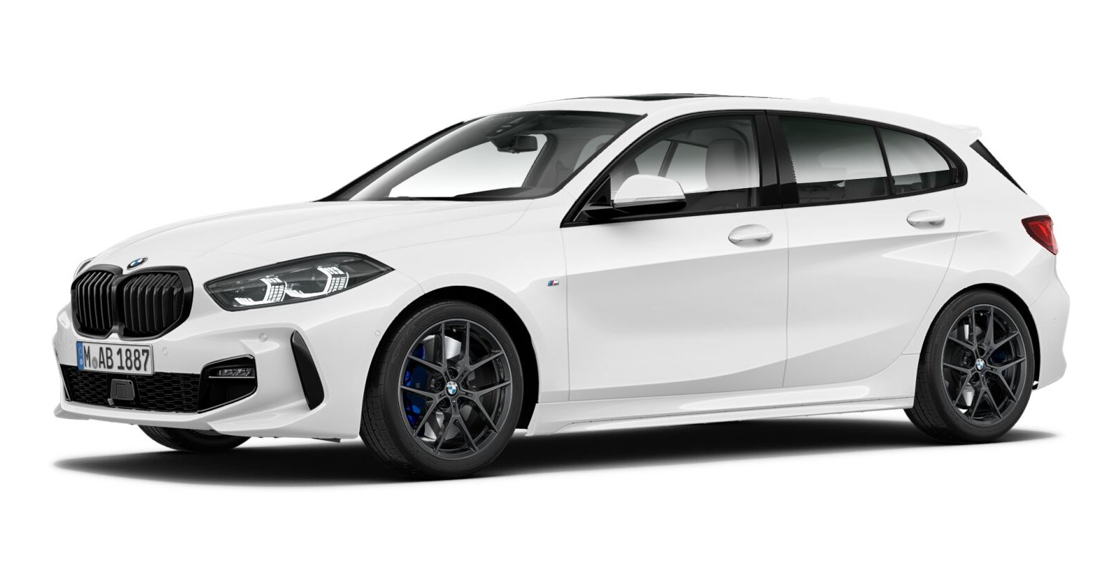 BMW 118i in Weiß von vorne BMW 118i in Weiß von vorne
