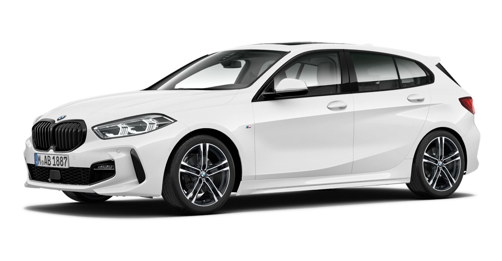 BMW 118i in Weiß von vorne BMW 118i in Weiß von vorne