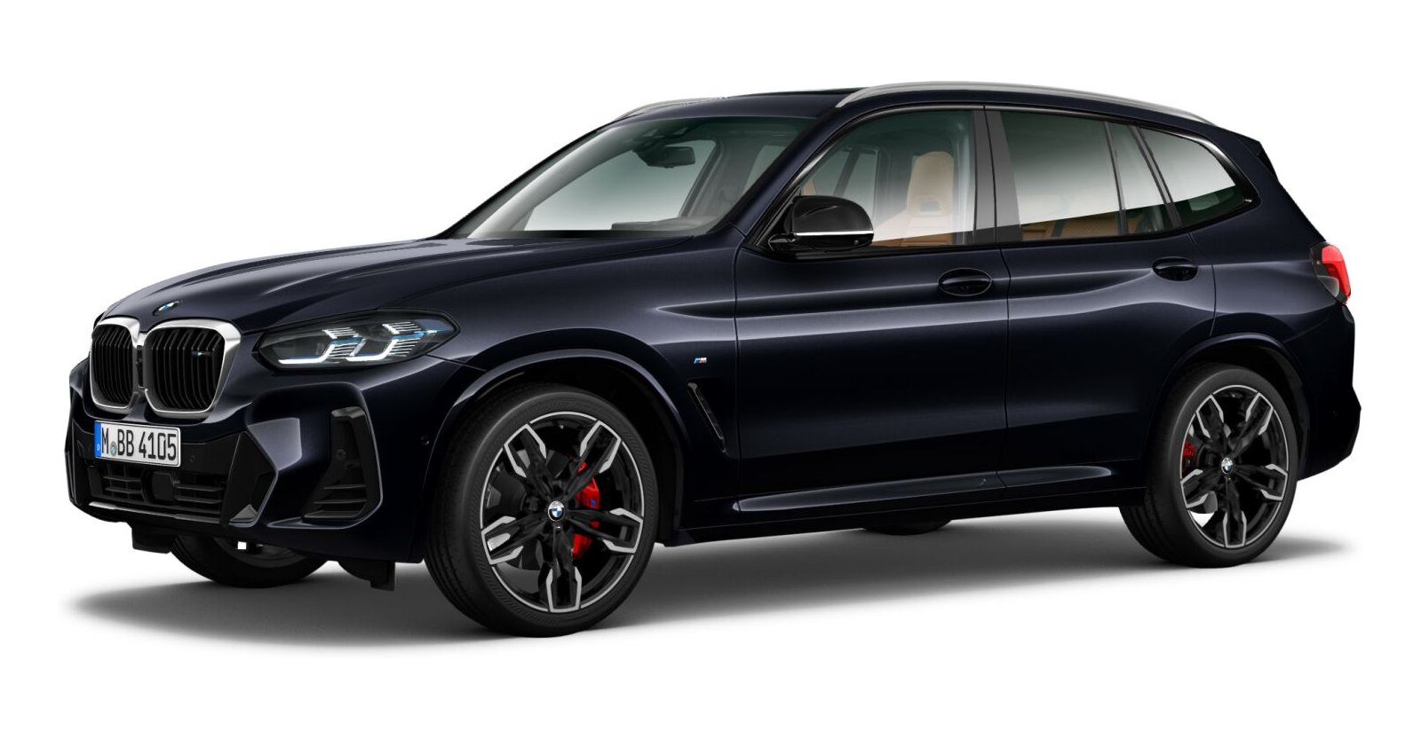 BMW X3 M40d in Schwarz von vorne BMW X3 M40d in Schwarz von vorne