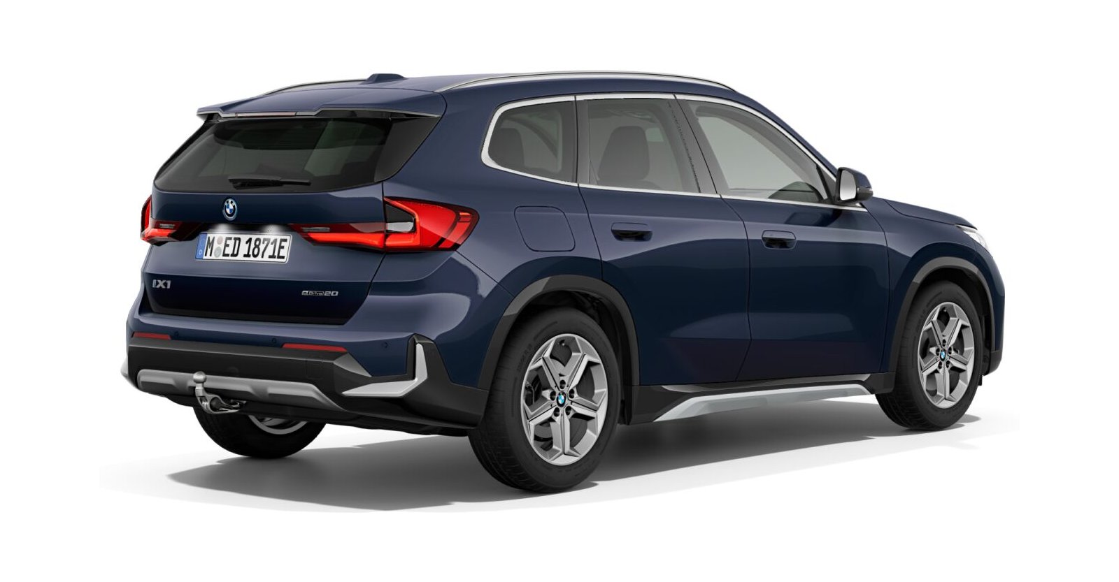 BMW BMW I in Blau von hinten